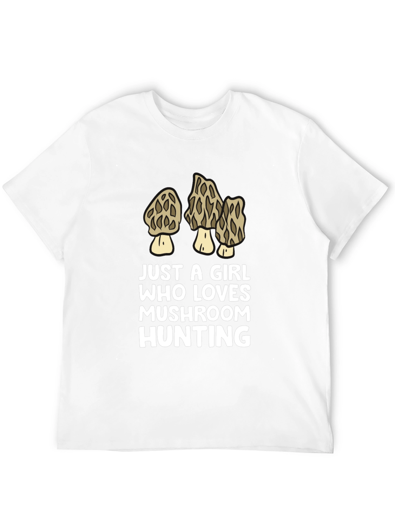 Mushroom Hunting Girls T-Shirt - Novelty Design