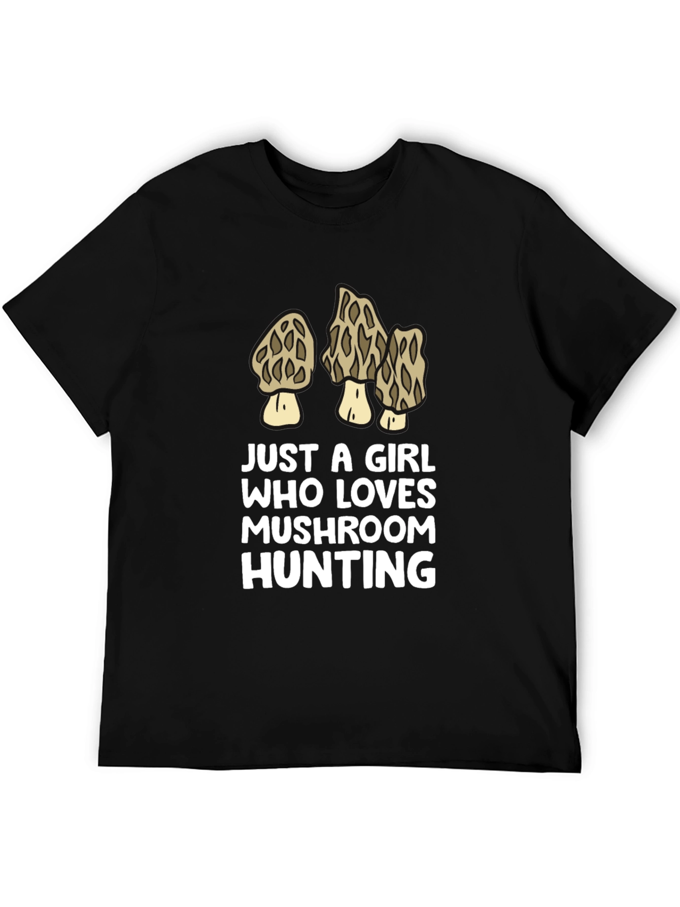 Mushroom Hunting Girls T-Shirt - Novelty Design