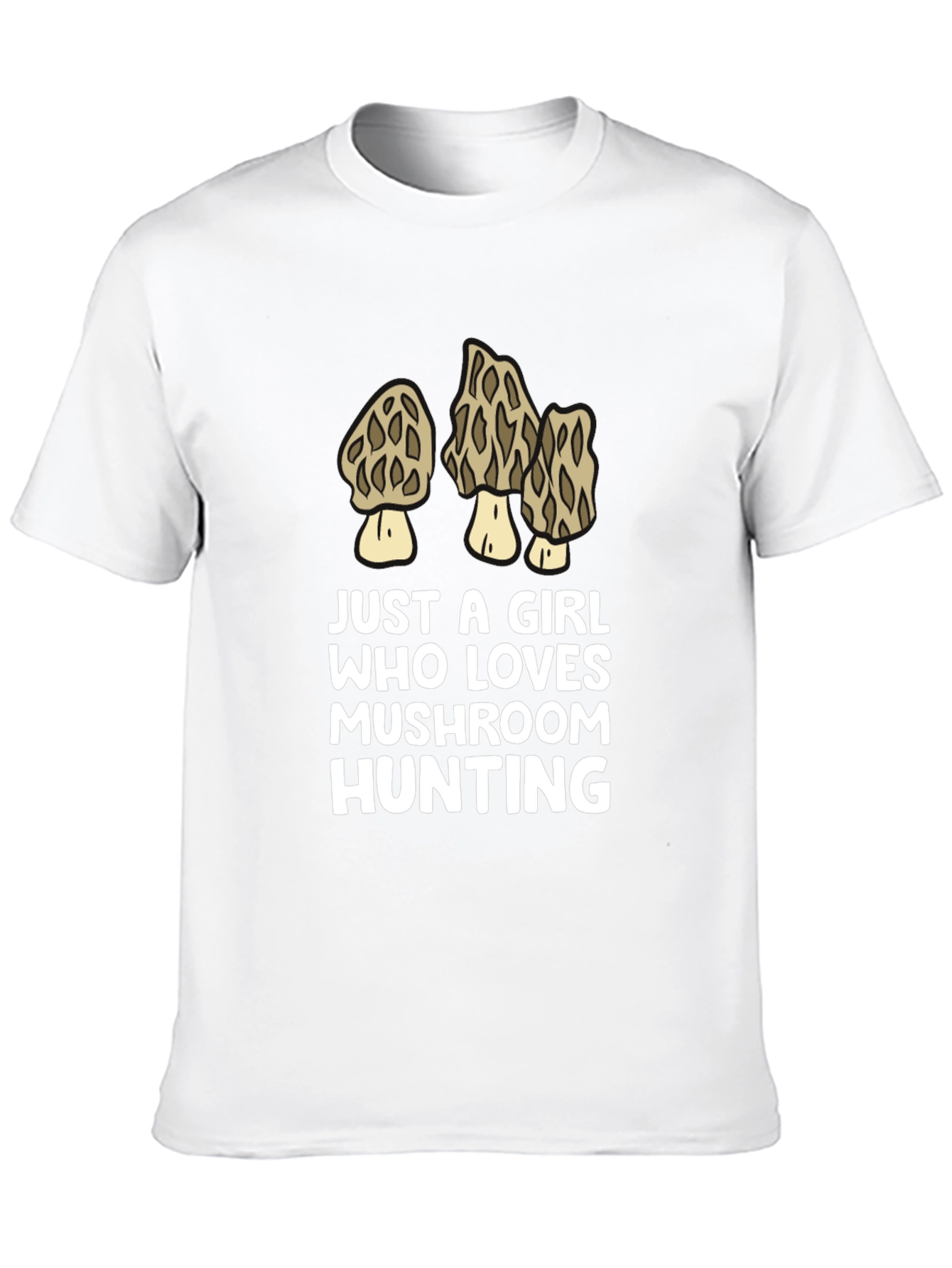 Mushroom Hunting Girls T-Shirt - Novelty Design