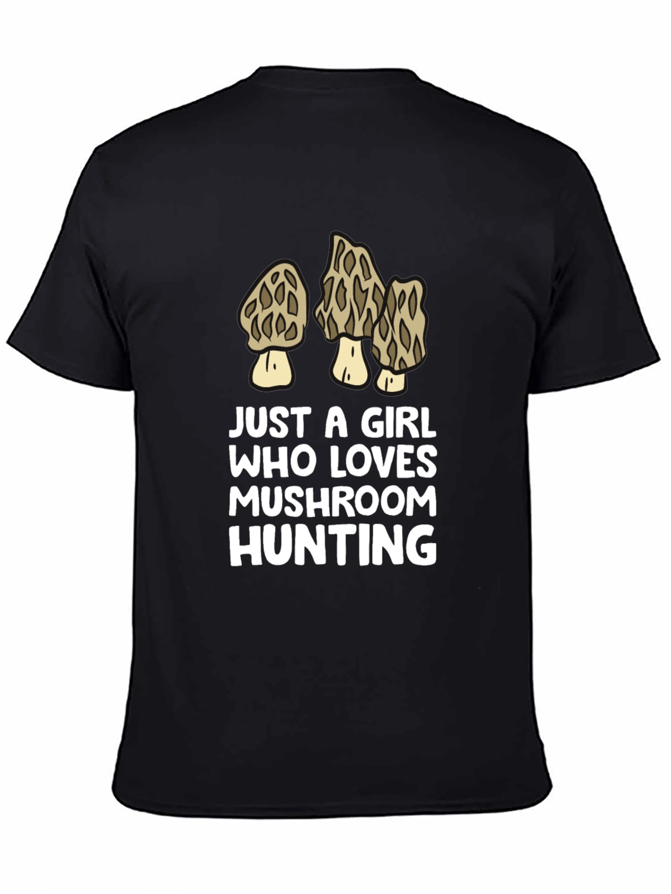 Mushroom Hunting Girls T-Shirt - Novelty Design