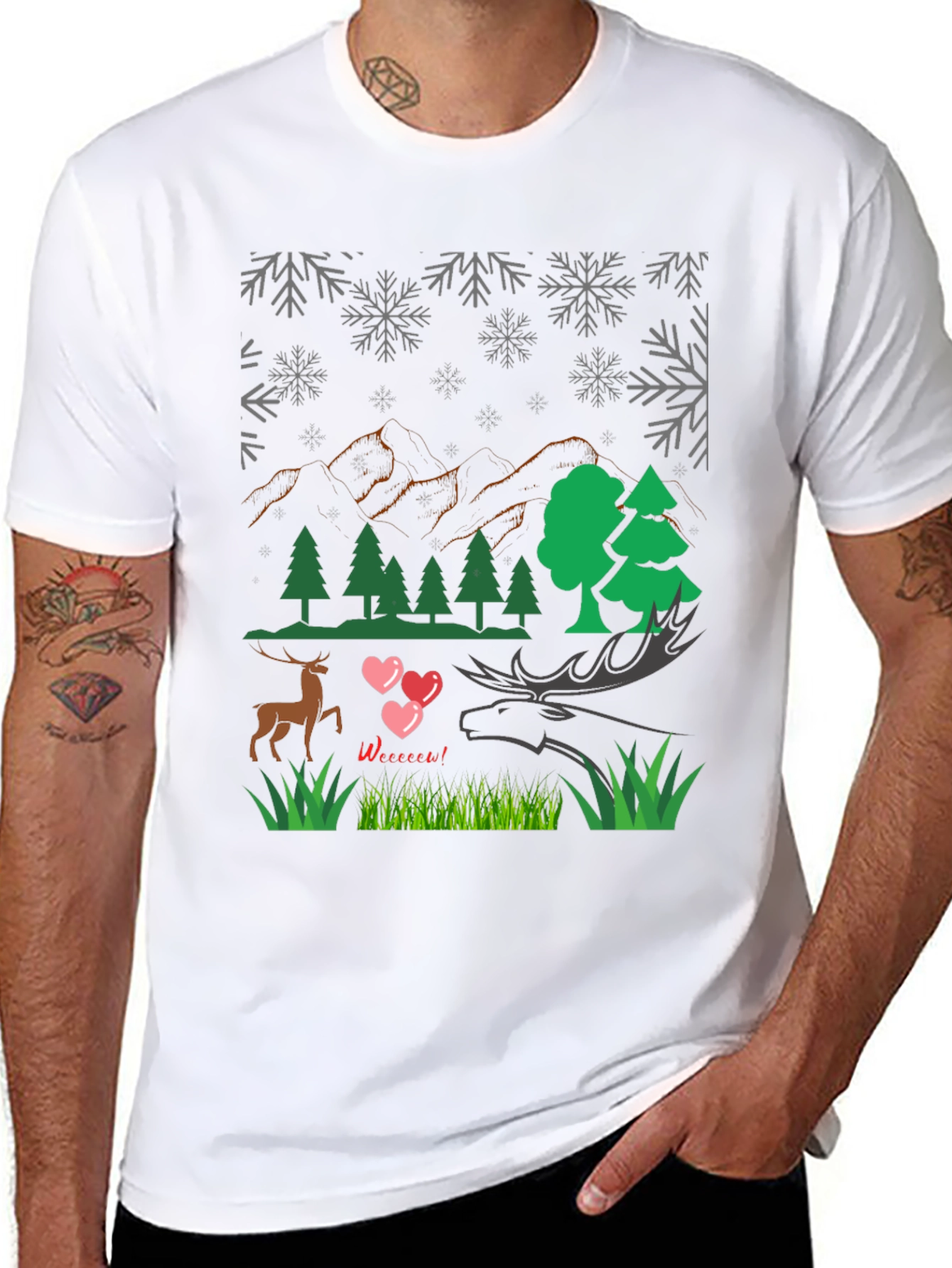 Winter Deer Love T-Shirt
