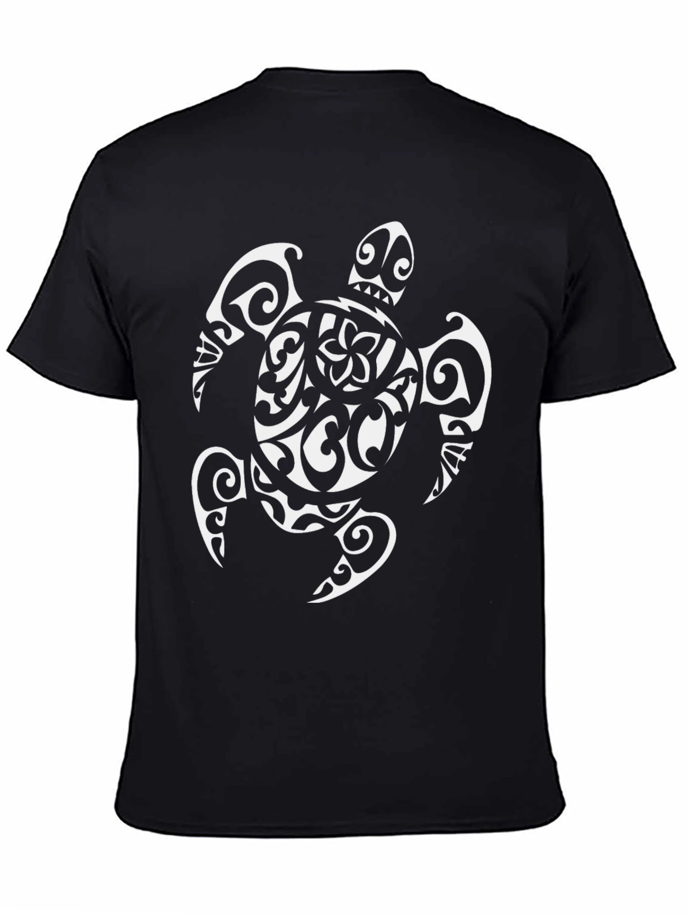 Tribal Sea Turtle Graphic Tee - Black