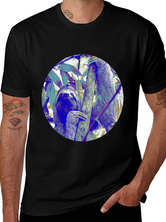 Sloth Graphic Tee - Unique Animal Print Shirt