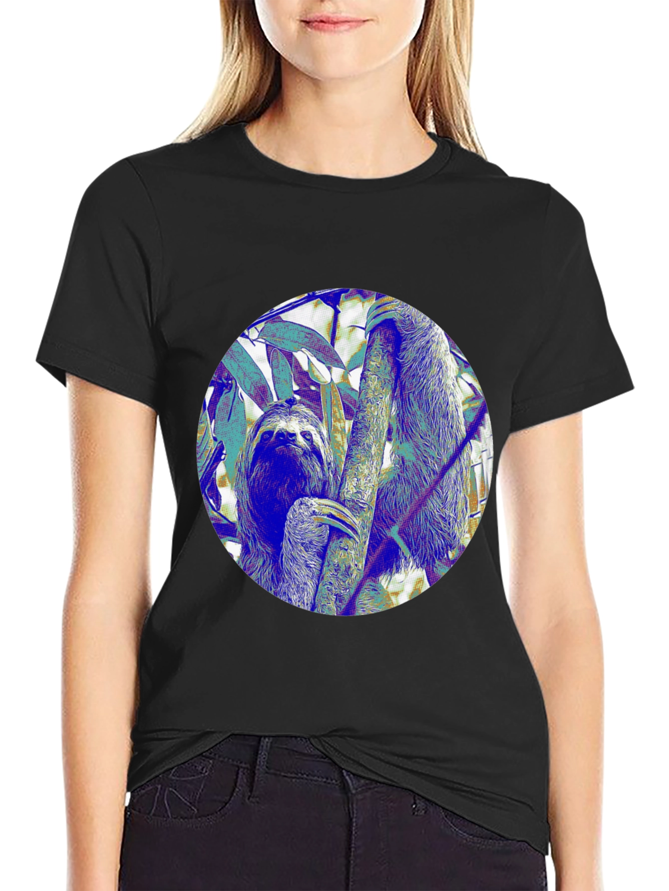 Sloth Graphic Tee - Unique Animal Print Shirt