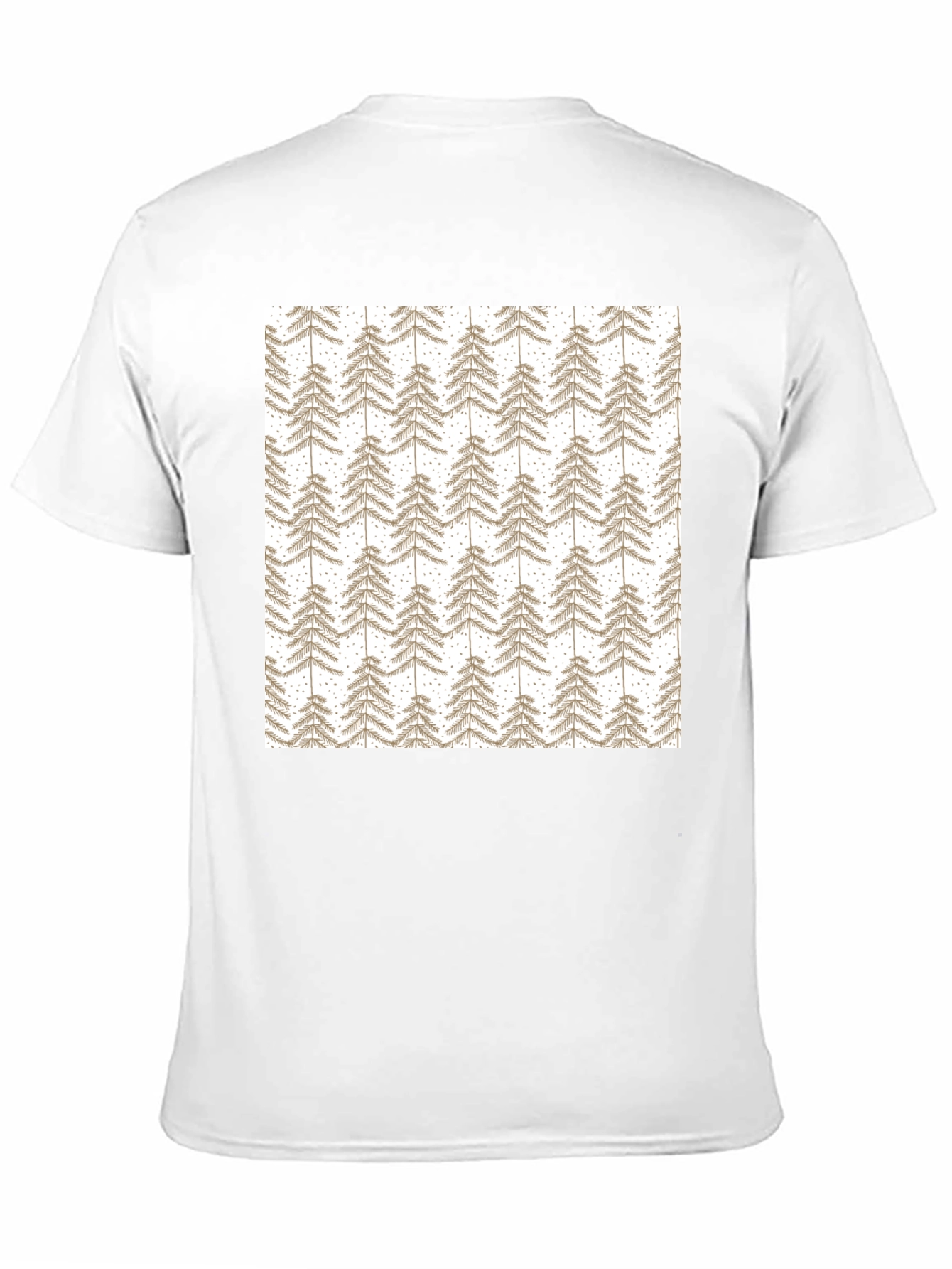 Patterned Tree Print Black T-Shirt