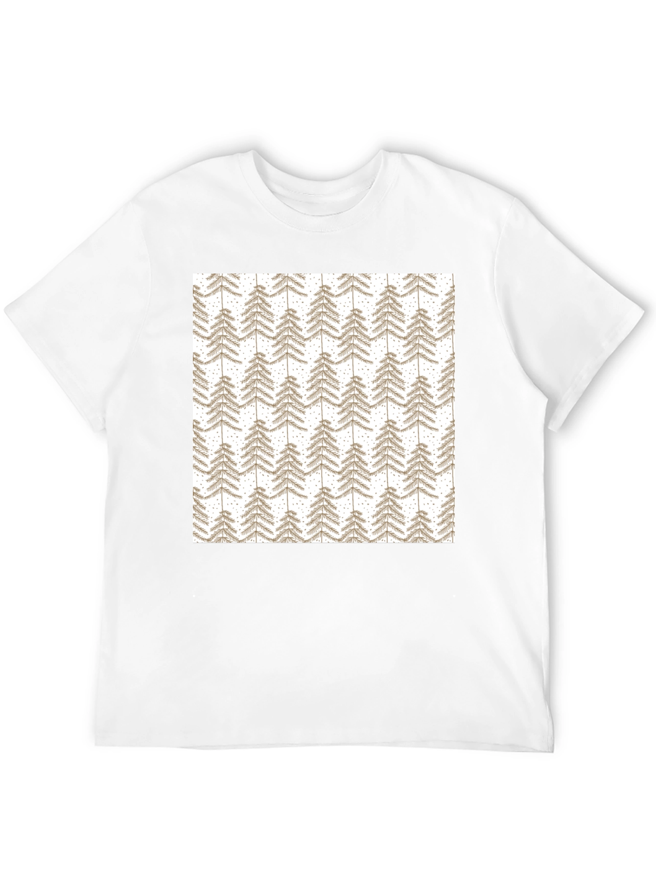 Patterned Tree Print Black T-Shirt