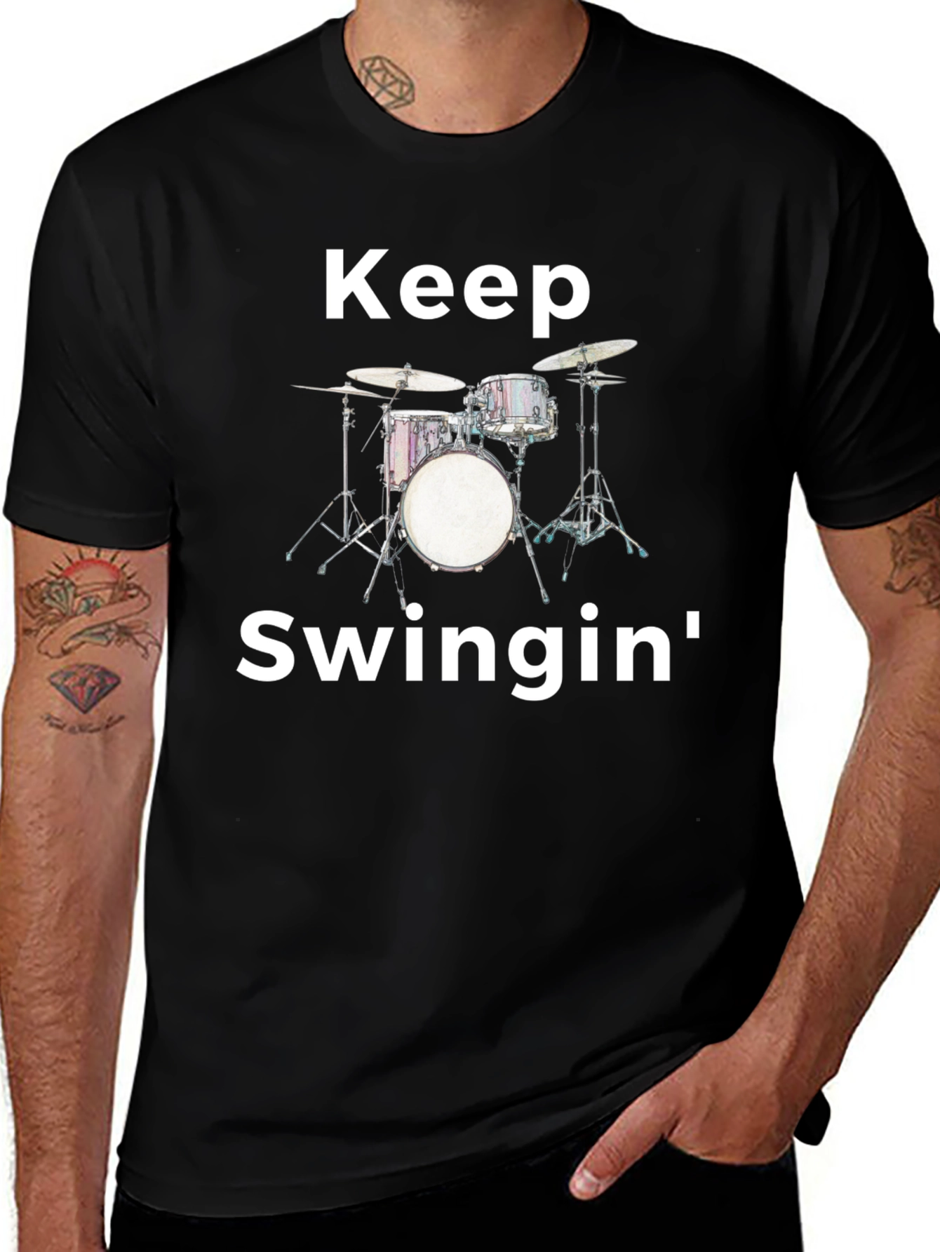 Keep Swingin Graphic Tee - Black