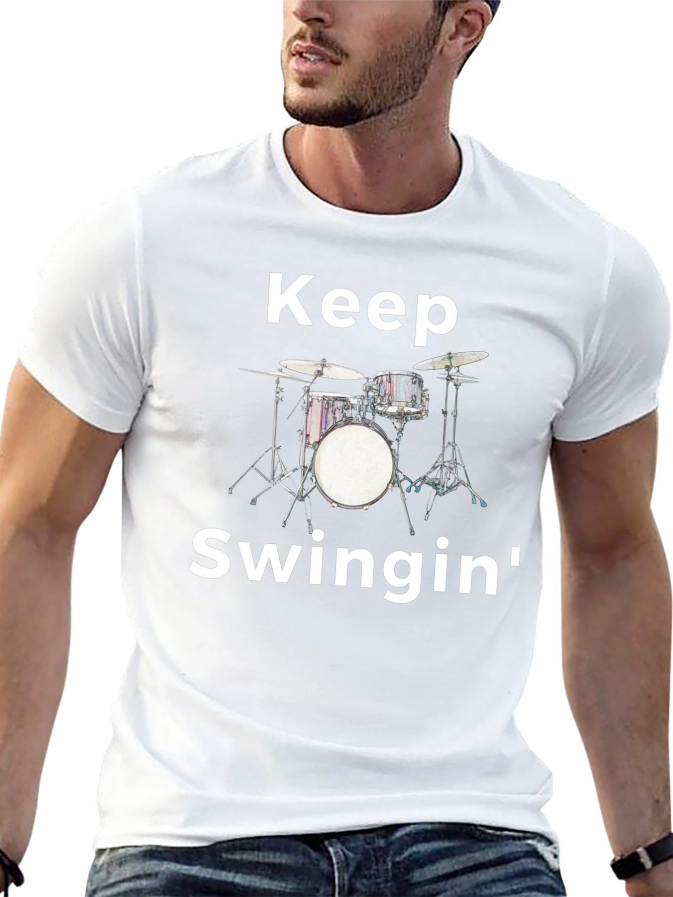 Keep Swingin Graphic Tee - Black