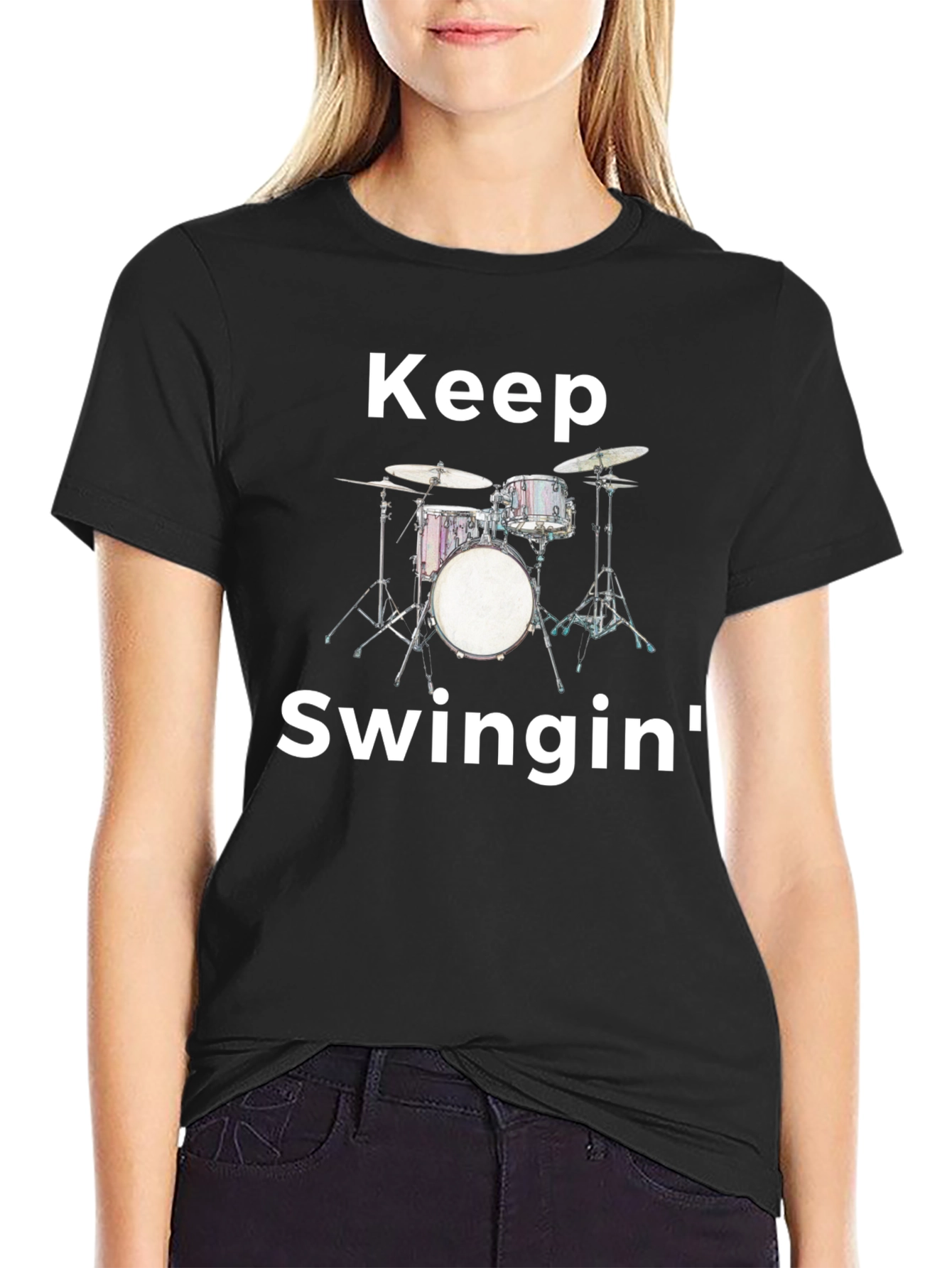 Keep Swingin Graphic Tee - Black