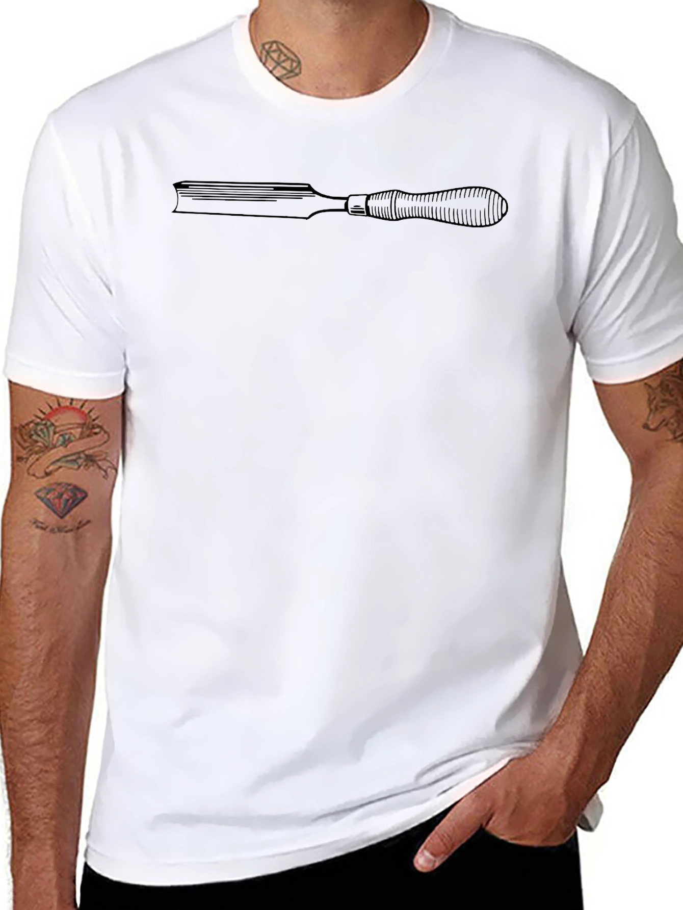 Carpenters Chisel Graphic Tee - Woodworking Shirt