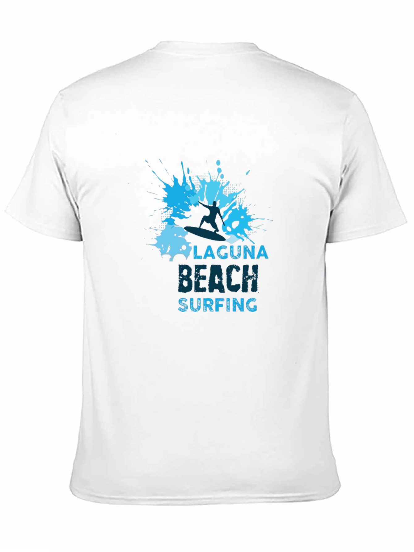 Laguna Beach Surfing Graphic Tee - Black