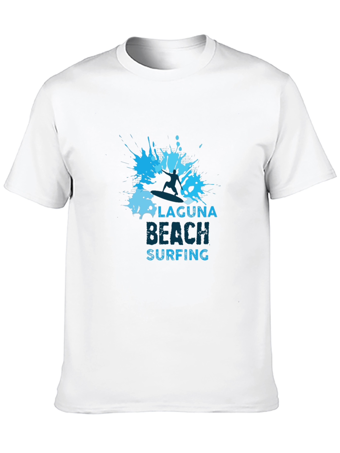 Laguna Beach Surfing Graphic Tee - Black