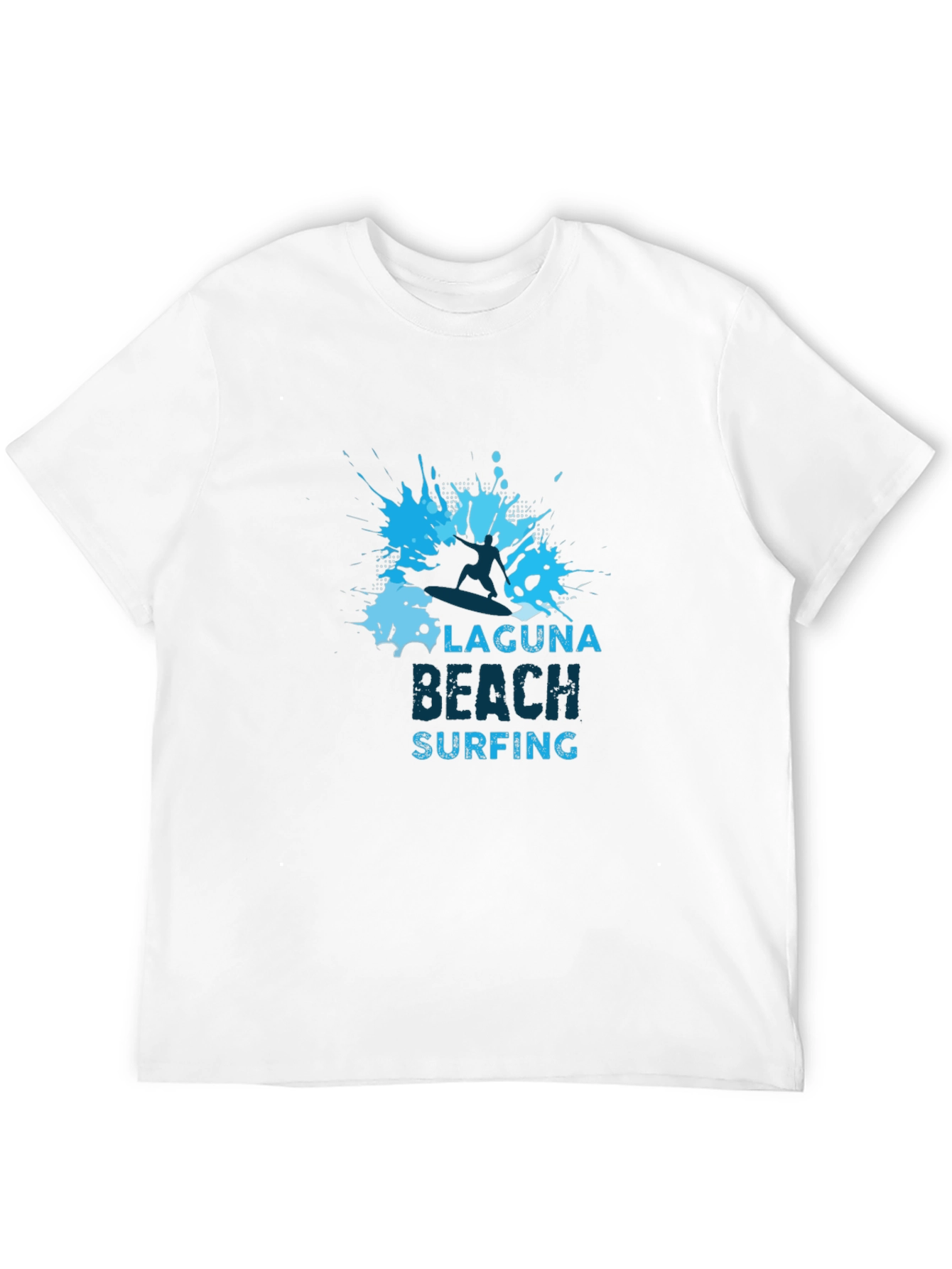 Laguna Beach Surfing Graphic Tee - Black