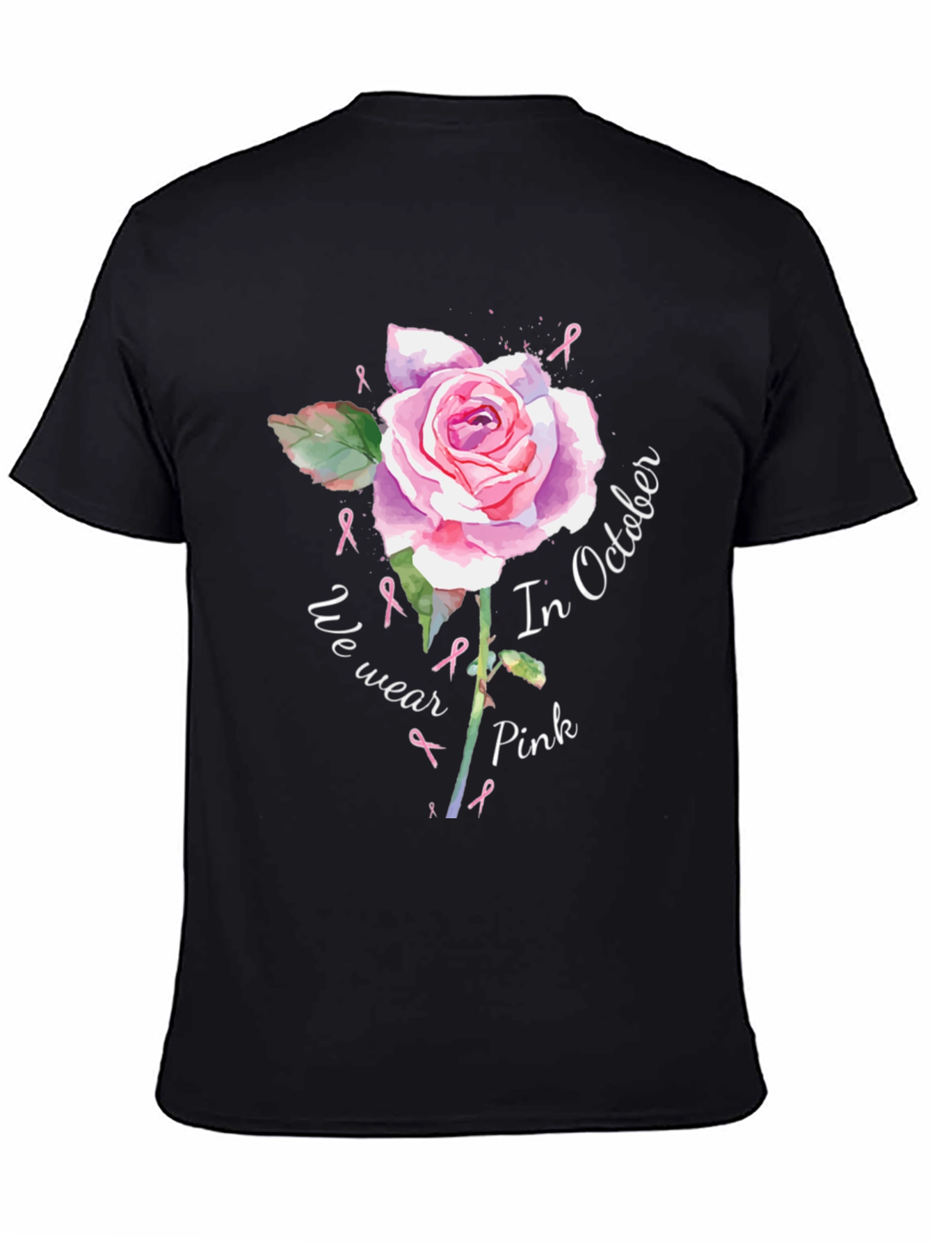 In October We Wear Pink Breast Cancer Awareness T-Shirt