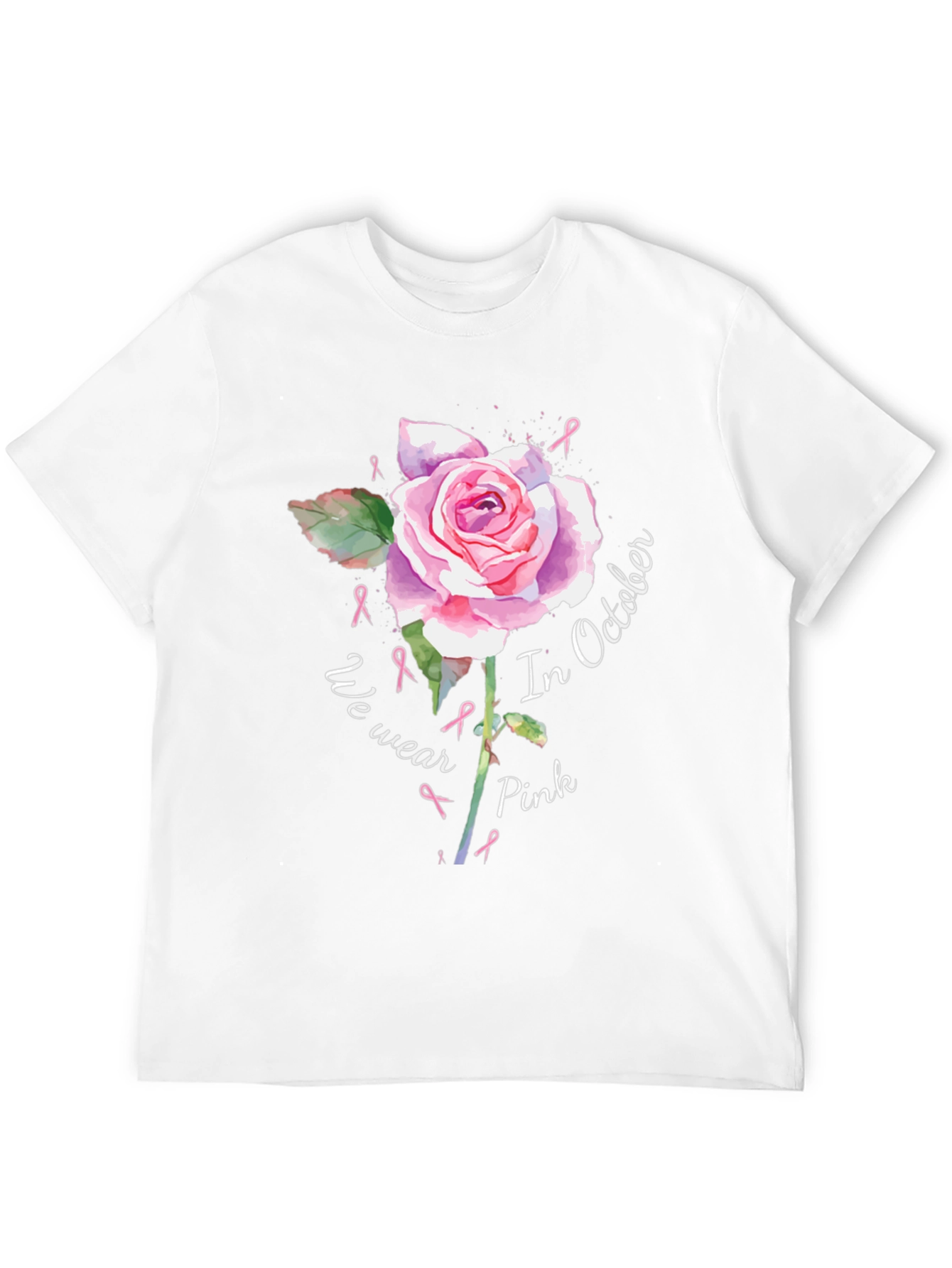 In October We Wear Pink Breast Cancer Awareness T-Shirt