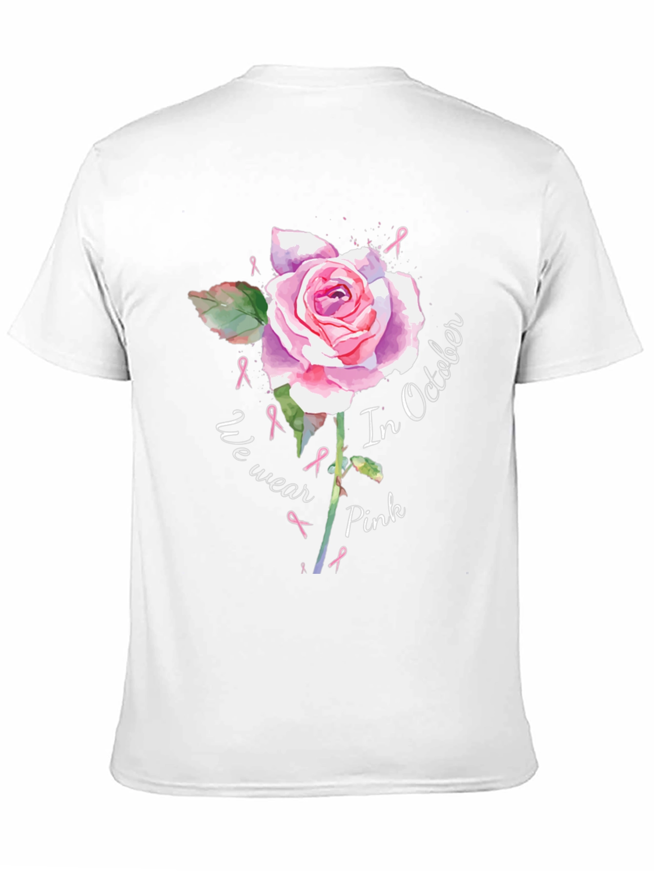 In October We Wear Pink Breast Cancer Awareness T-Shirt