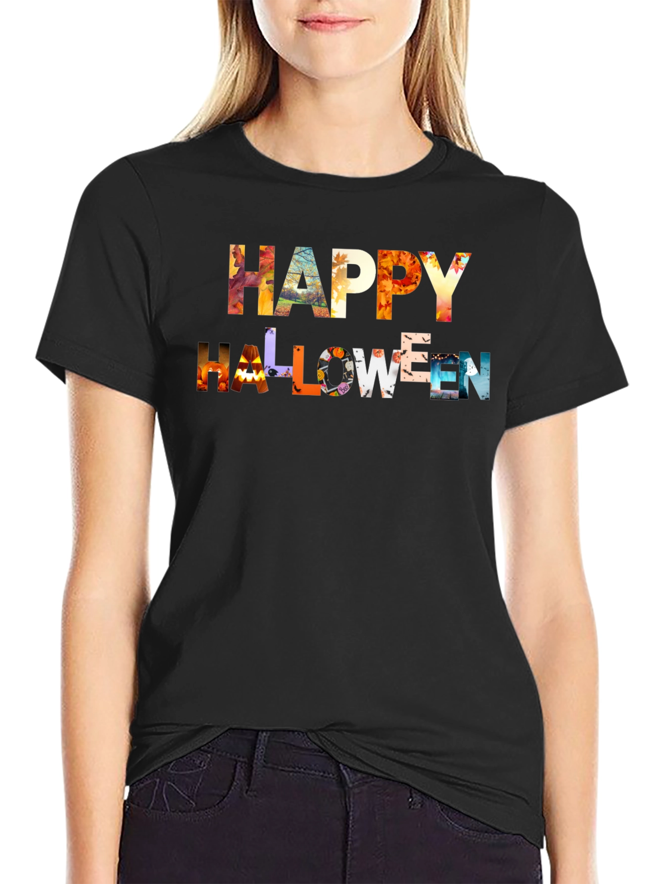 Happy Halloween Graphic Print Tee