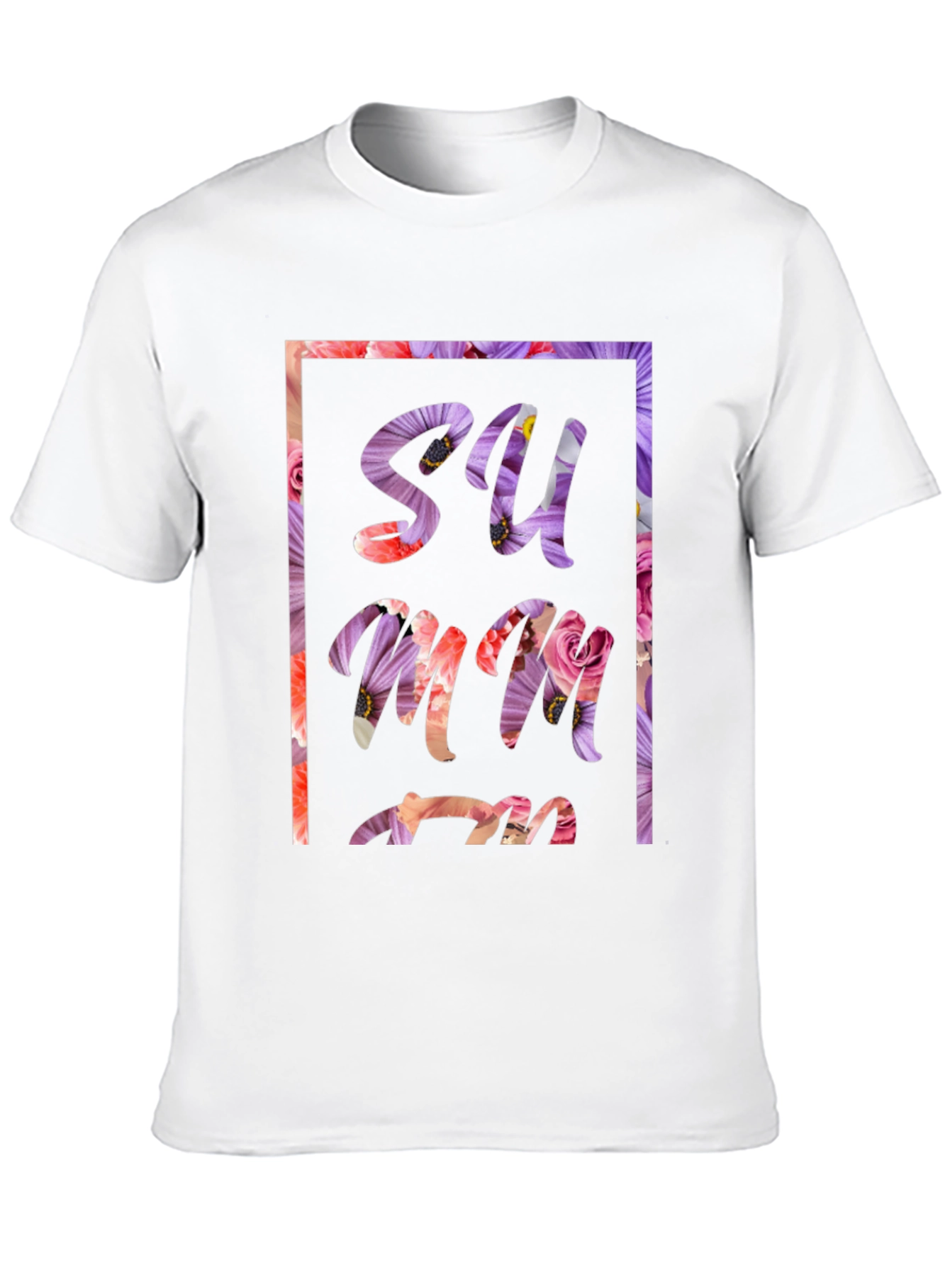 Floral Summer Graphic Tee - Black
