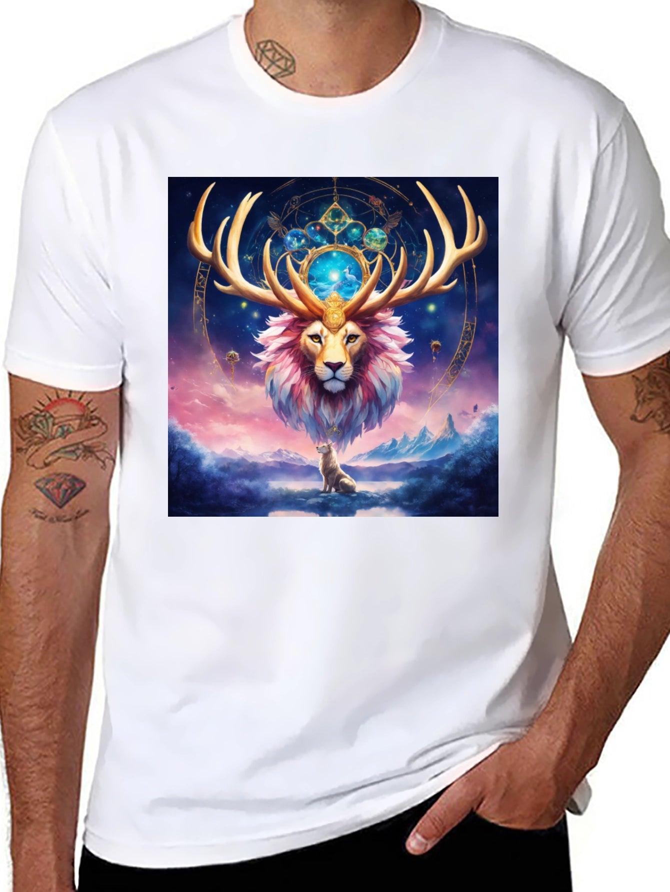 Mystic Lion T-Shirt - Zodiac Design