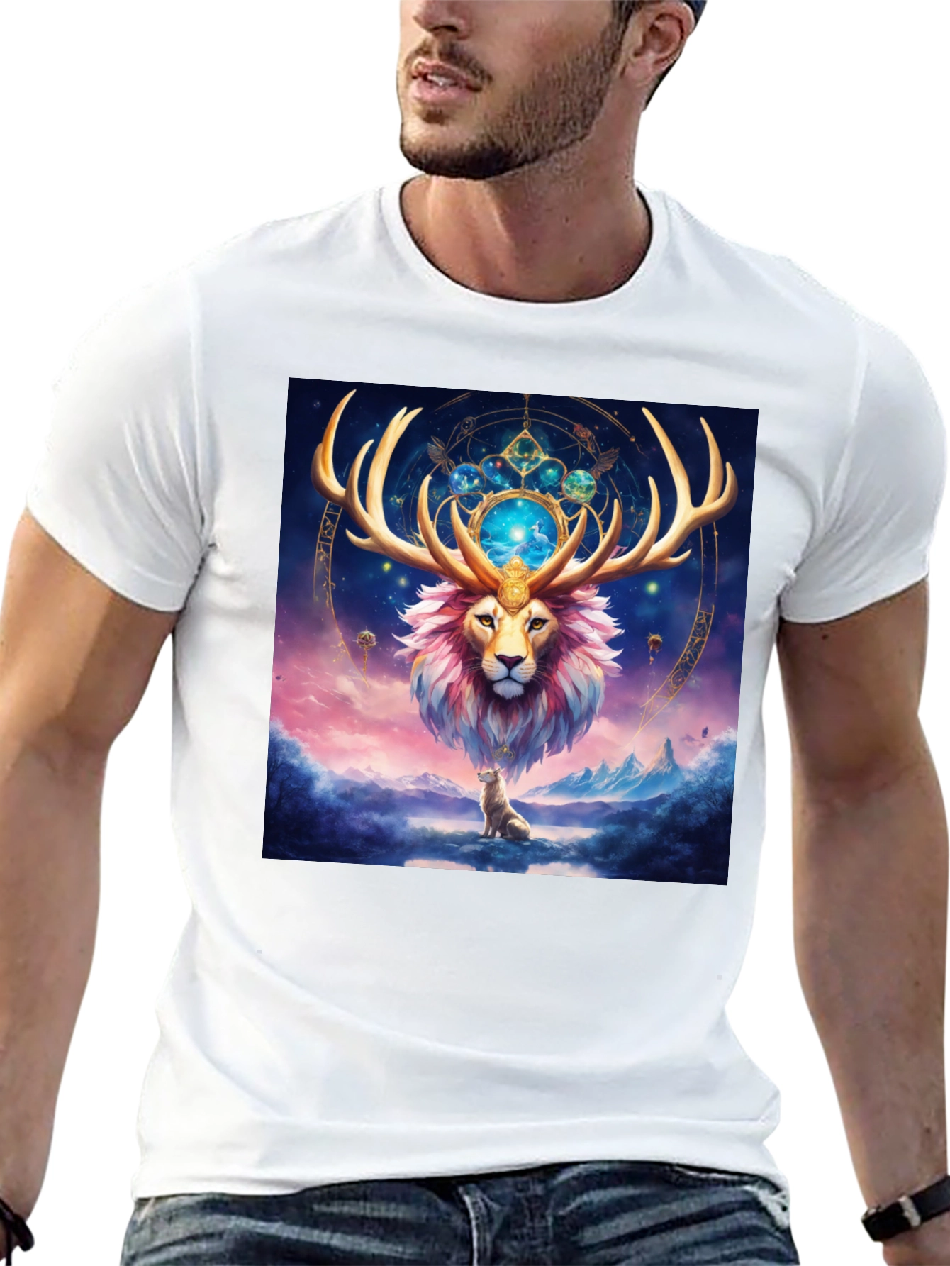 Mystic Lion T-Shirt - Zodiac Design