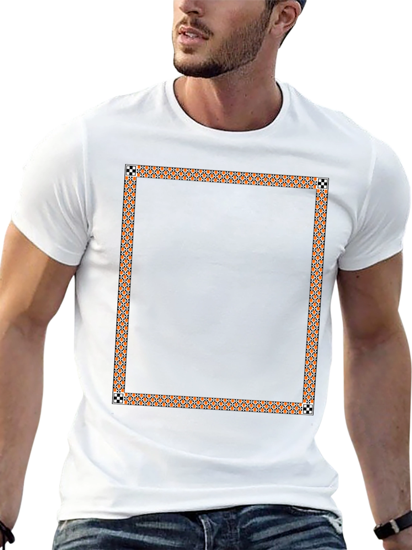 Geometric Frame Black T-Shirt