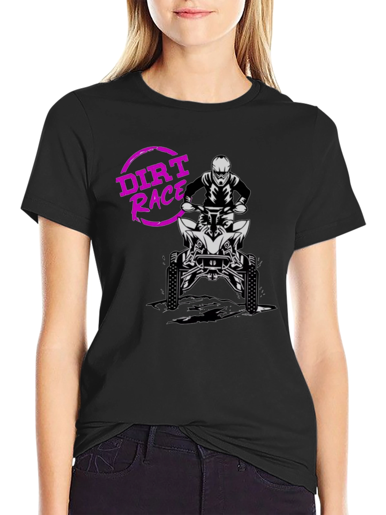 Dirt Race ATV Rider Graphic T-Shirt
