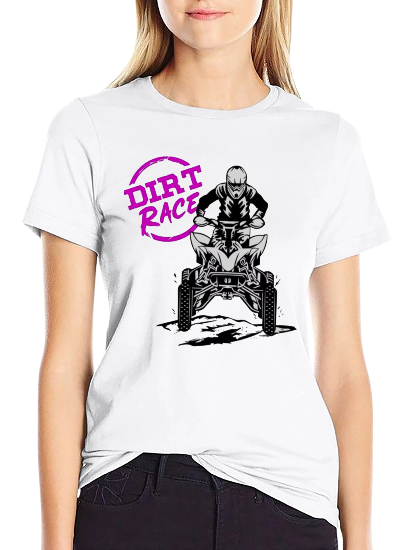 Dirt Race ATV Rider Graphic T-Shirt