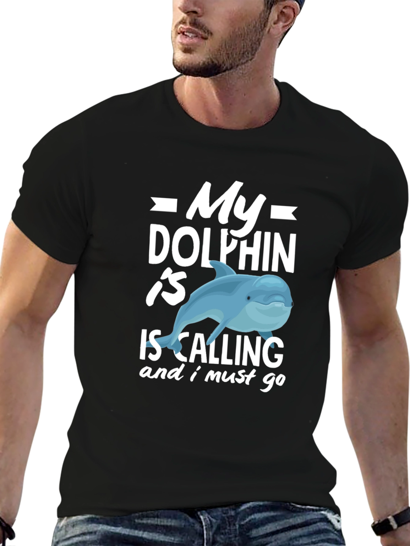 My Dolphin Is Calling Funny T-Shirt