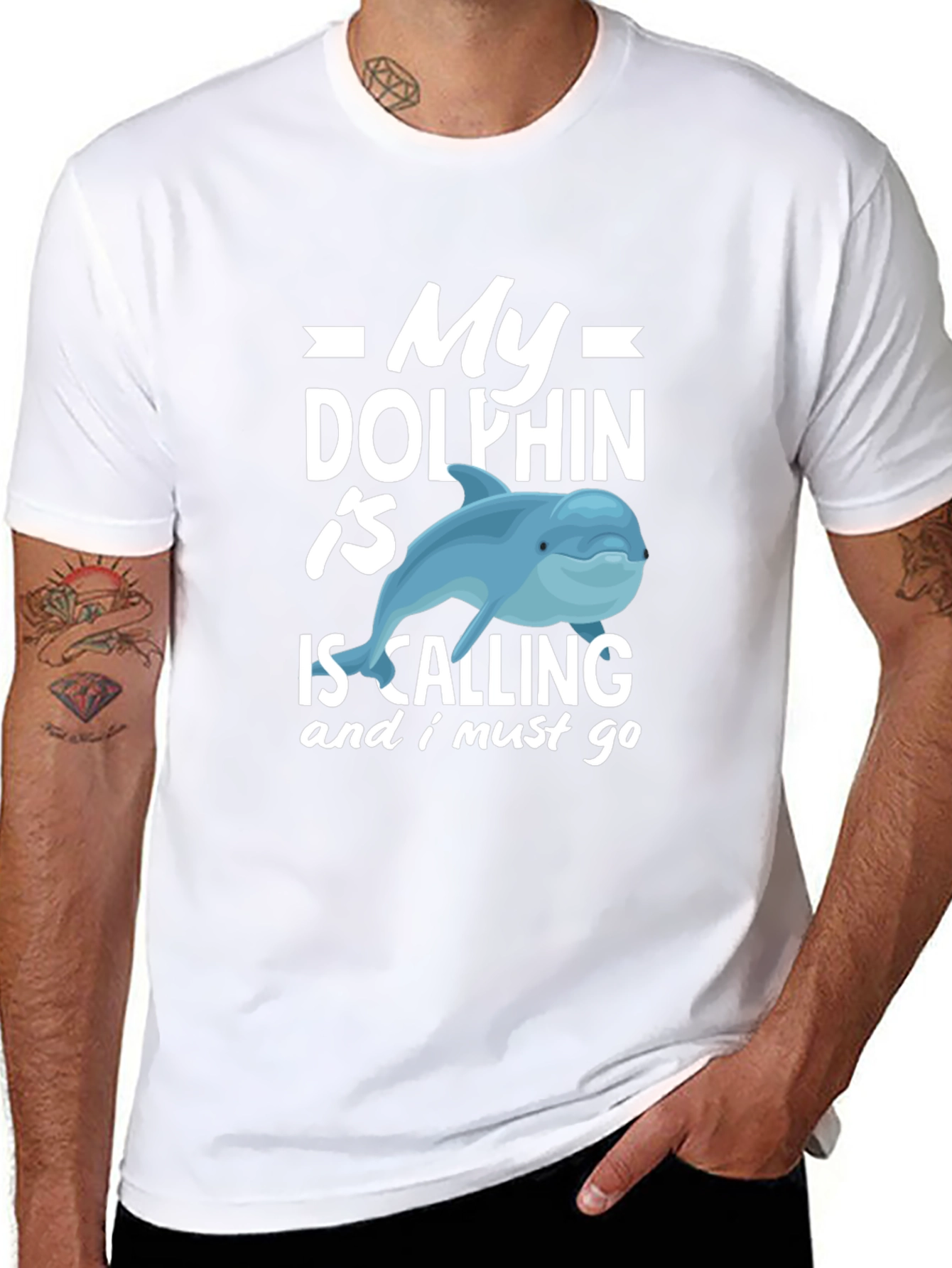 My Dolphin Is Calling Funny T-Shirt
