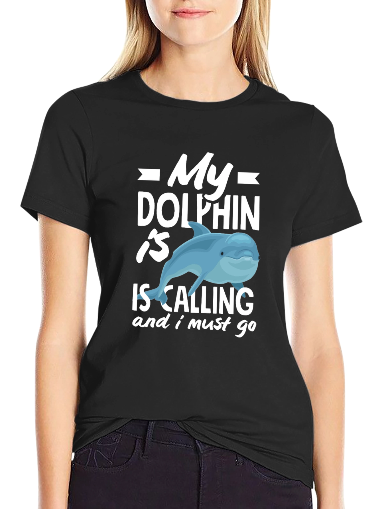 My Dolphin Is Calling Funny T-Shirt