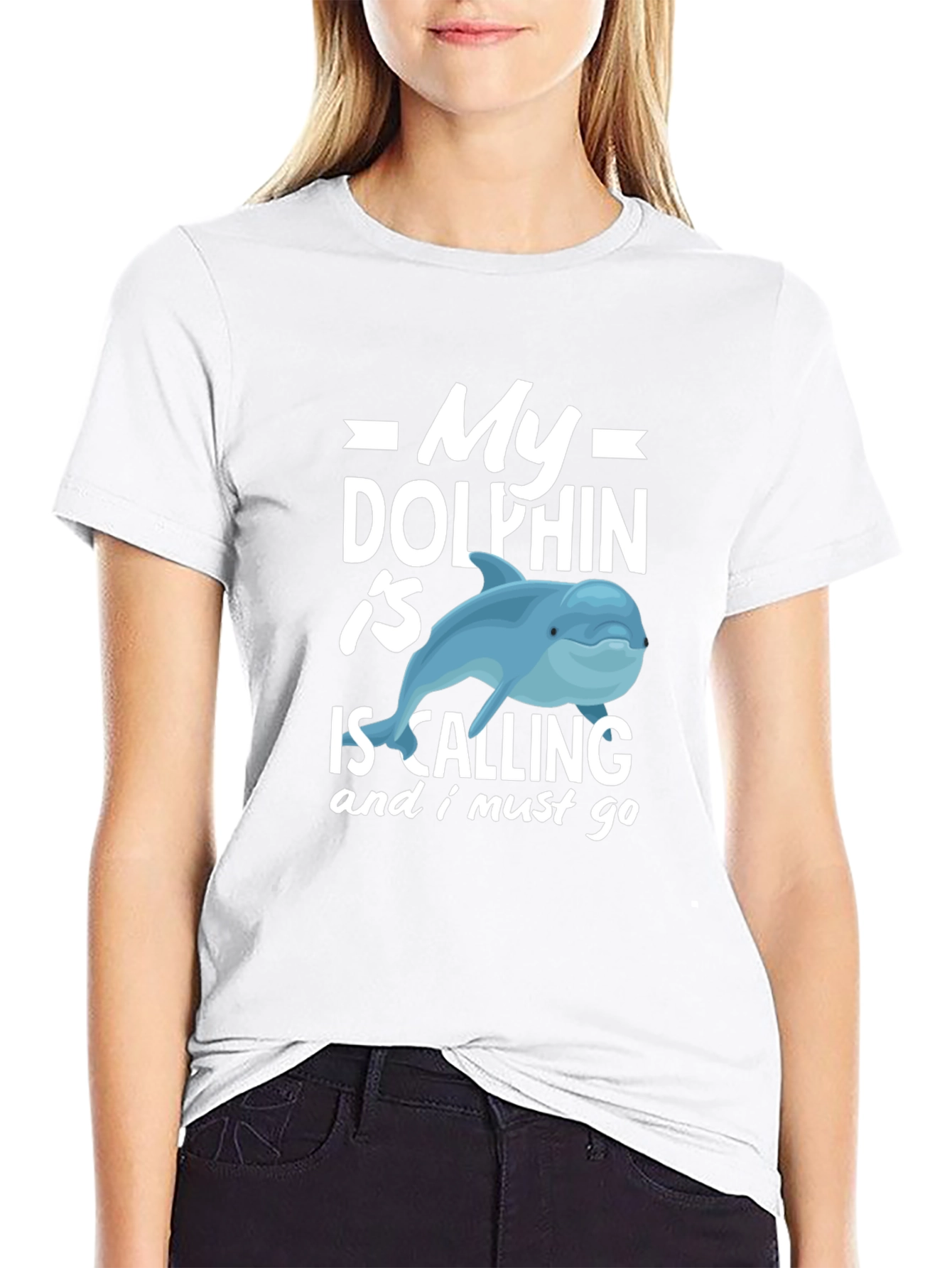 My Dolphin Is Calling Funny T-Shirt