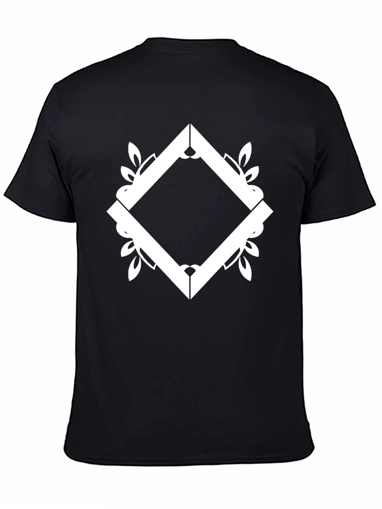 Abstract Diamond Graphic Black T-Shirt