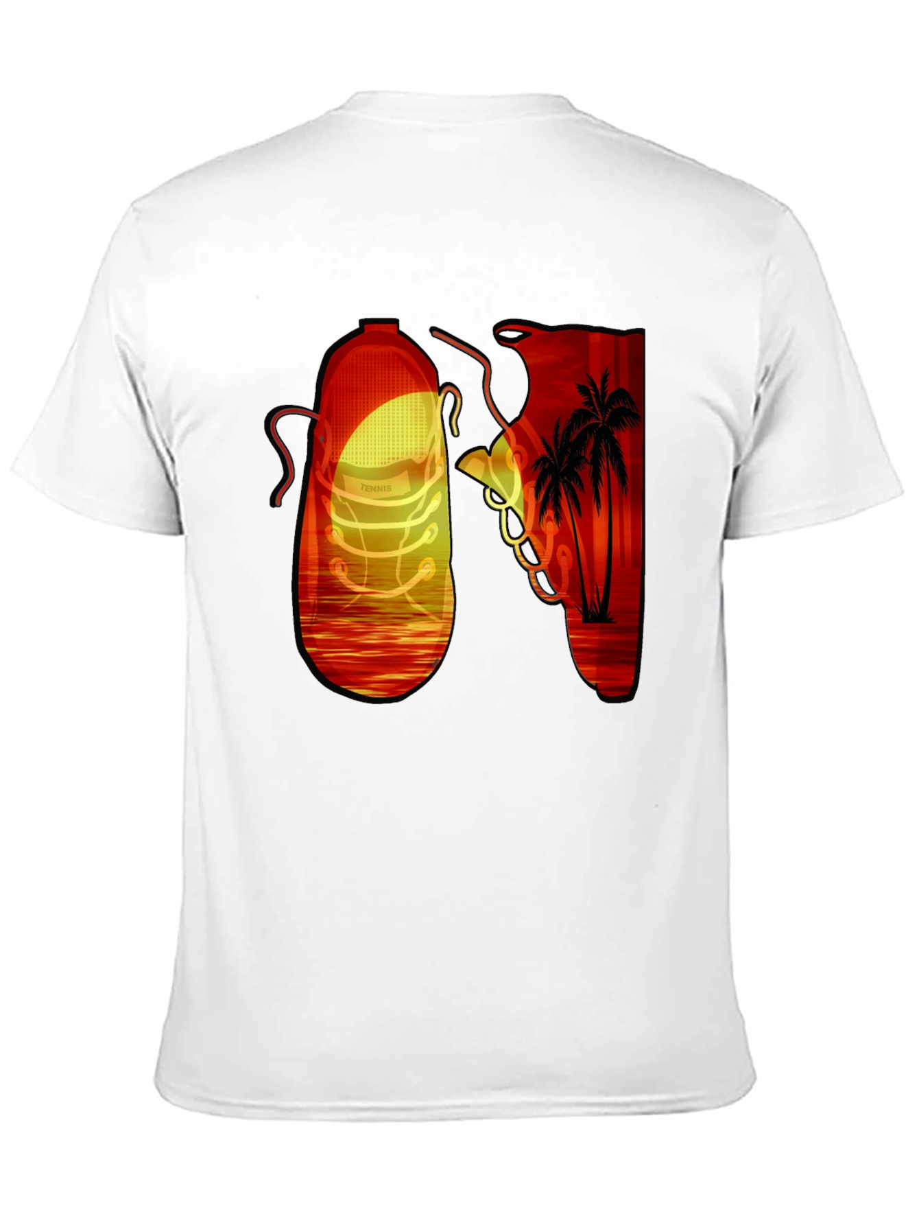 Sunset Shoe Graphic Tee - Cool Retro Style