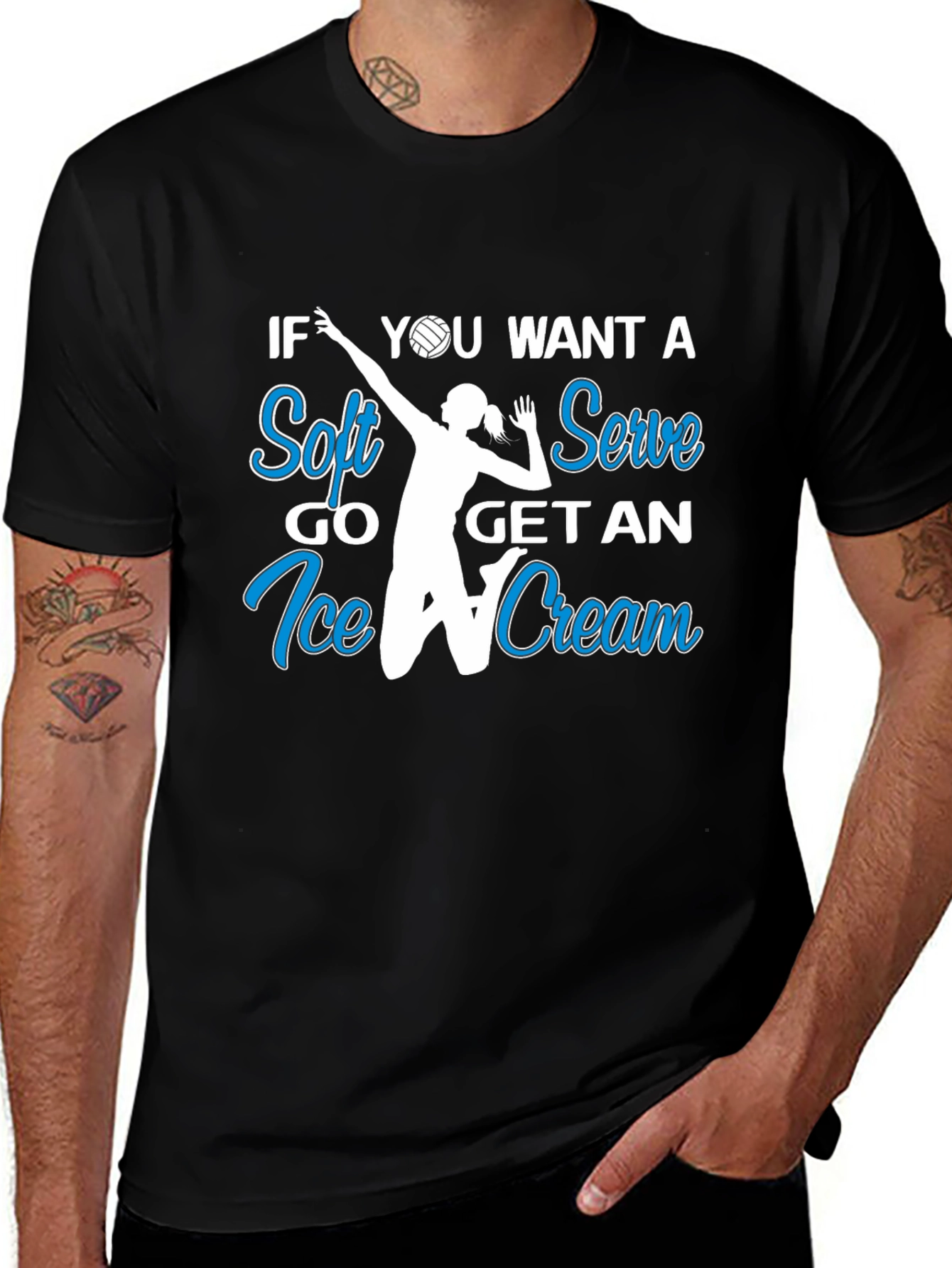 Volleyball T-Shirt: Soft Serve Get Ice Cream