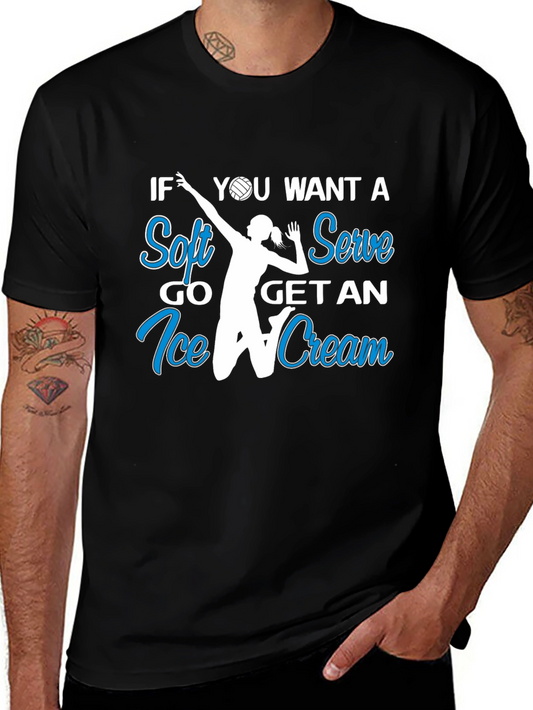 Volleyball T-Shirt: Soft Serve Get Ice Cream