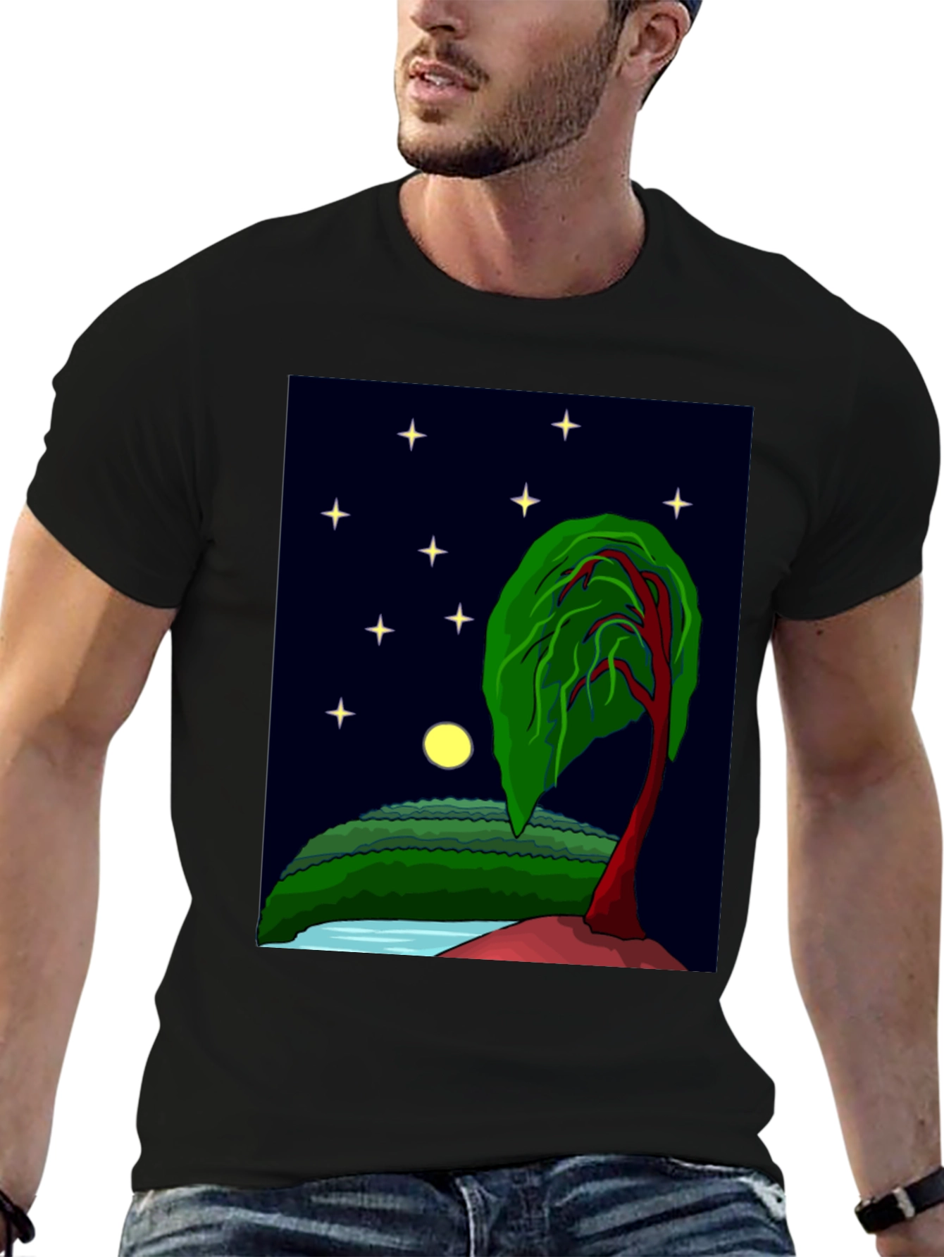Night Landscape Graphic Tee
