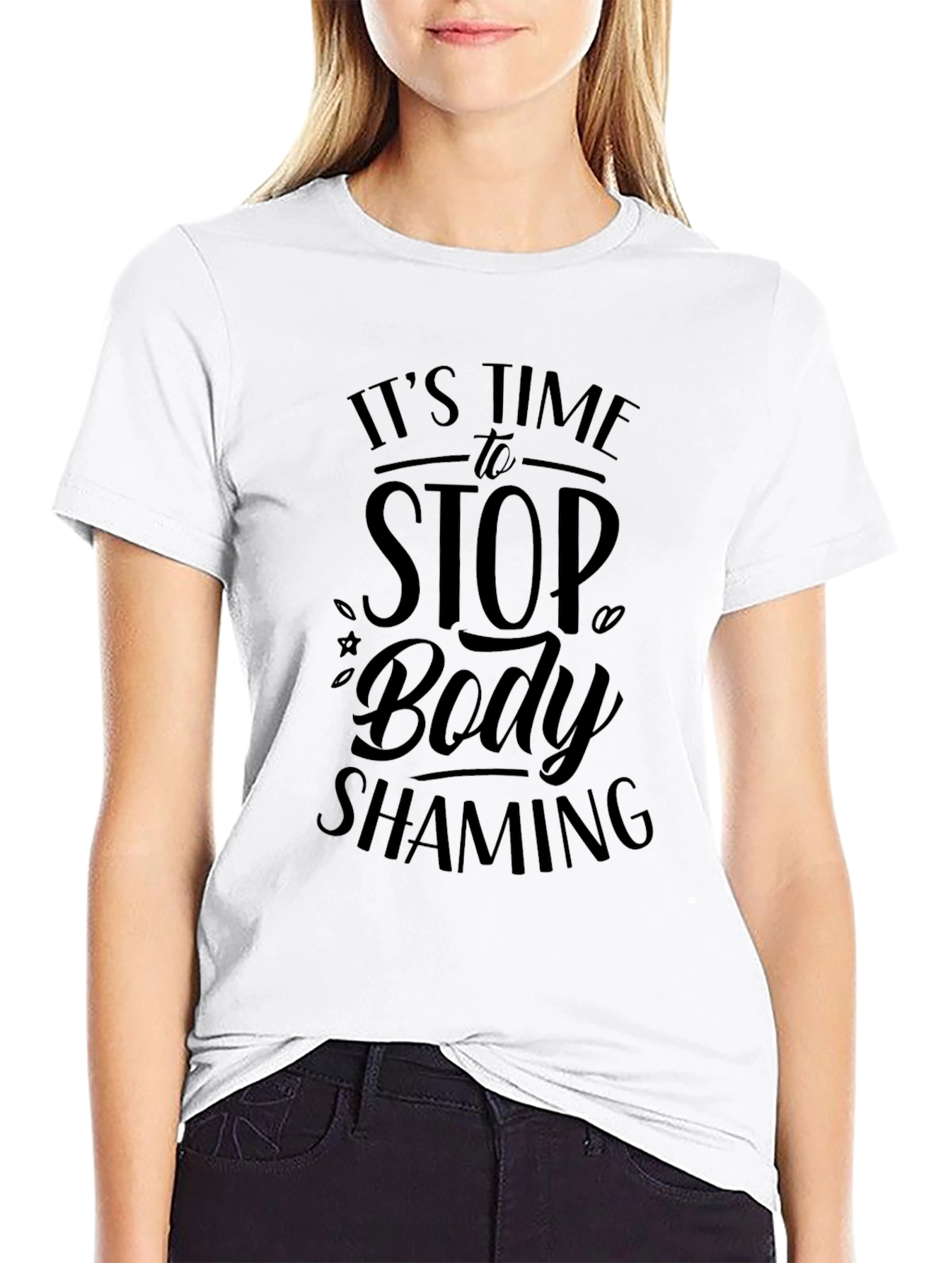 Stop Body Shaming Graphic Tee - Black Unisex