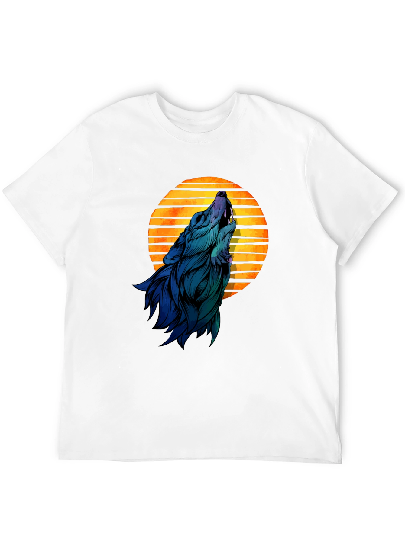 Wolf Howling at Sunset Graphic T-Shirt