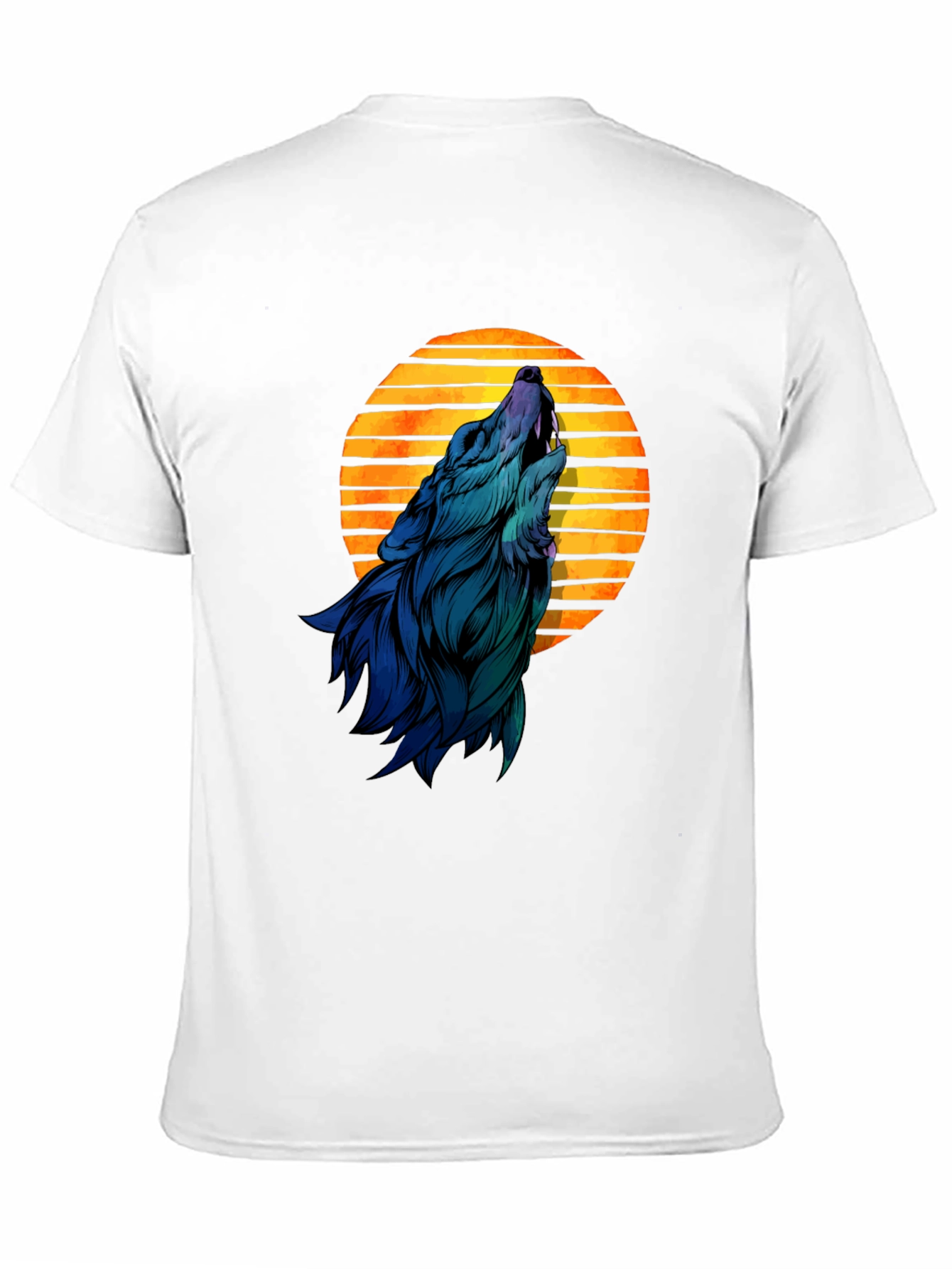 Wolf Howling at Sunset Graphic T-Shirt