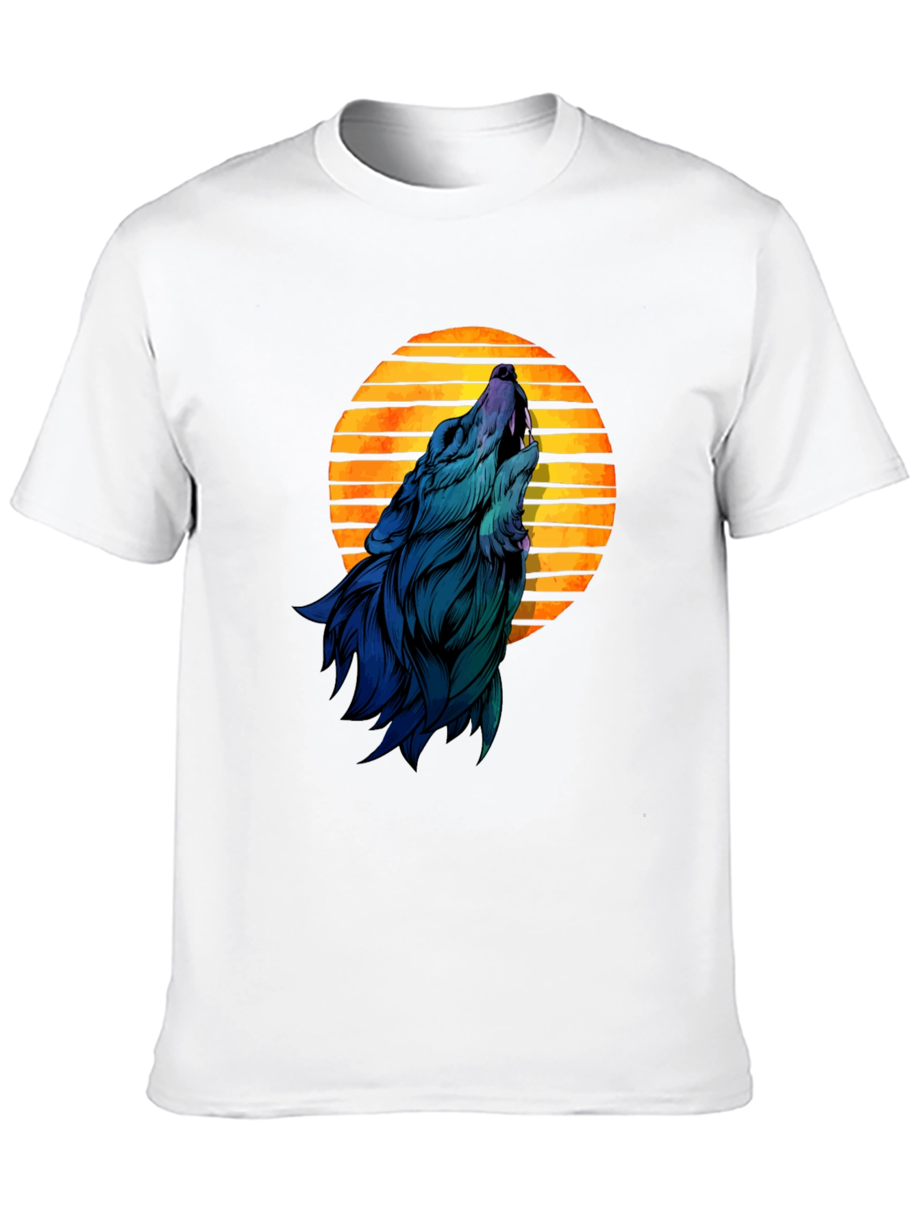 Wolf Howling at Sunset Graphic T-Shirt