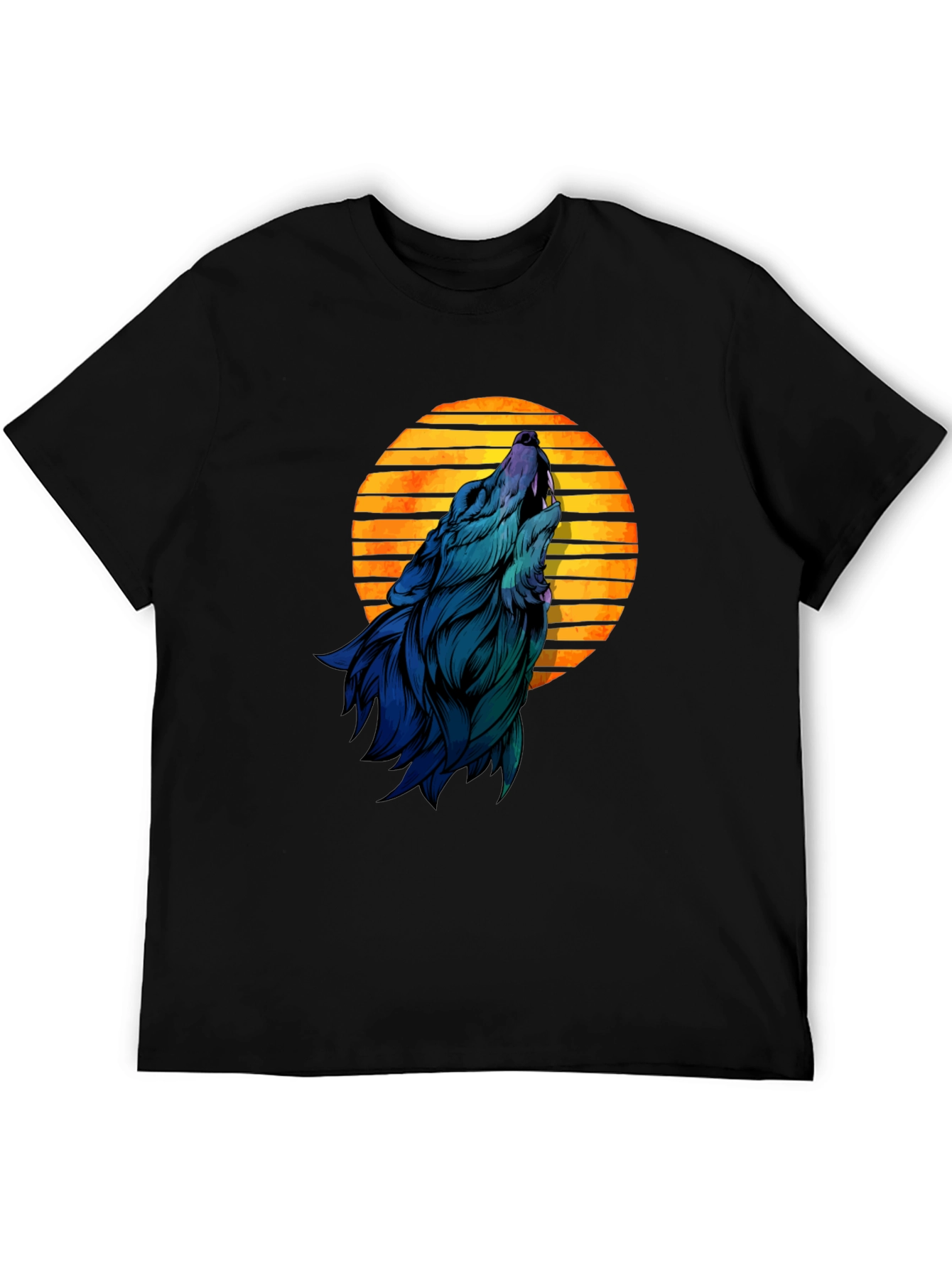 Wolf Howling at Sunset Graphic T-Shirt