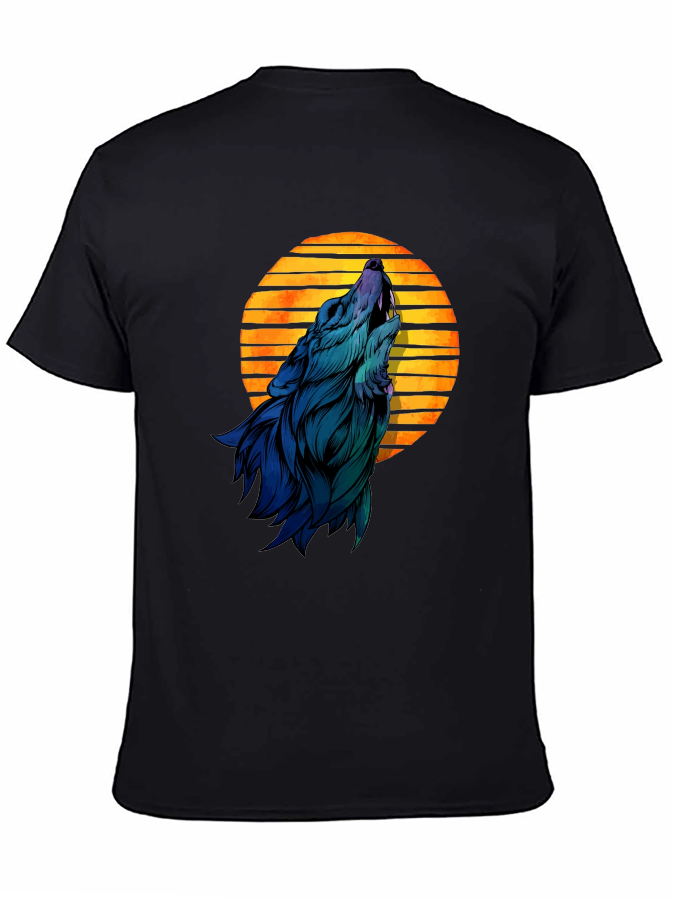 Wolf Howling at Sunset Graphic T-Shirt