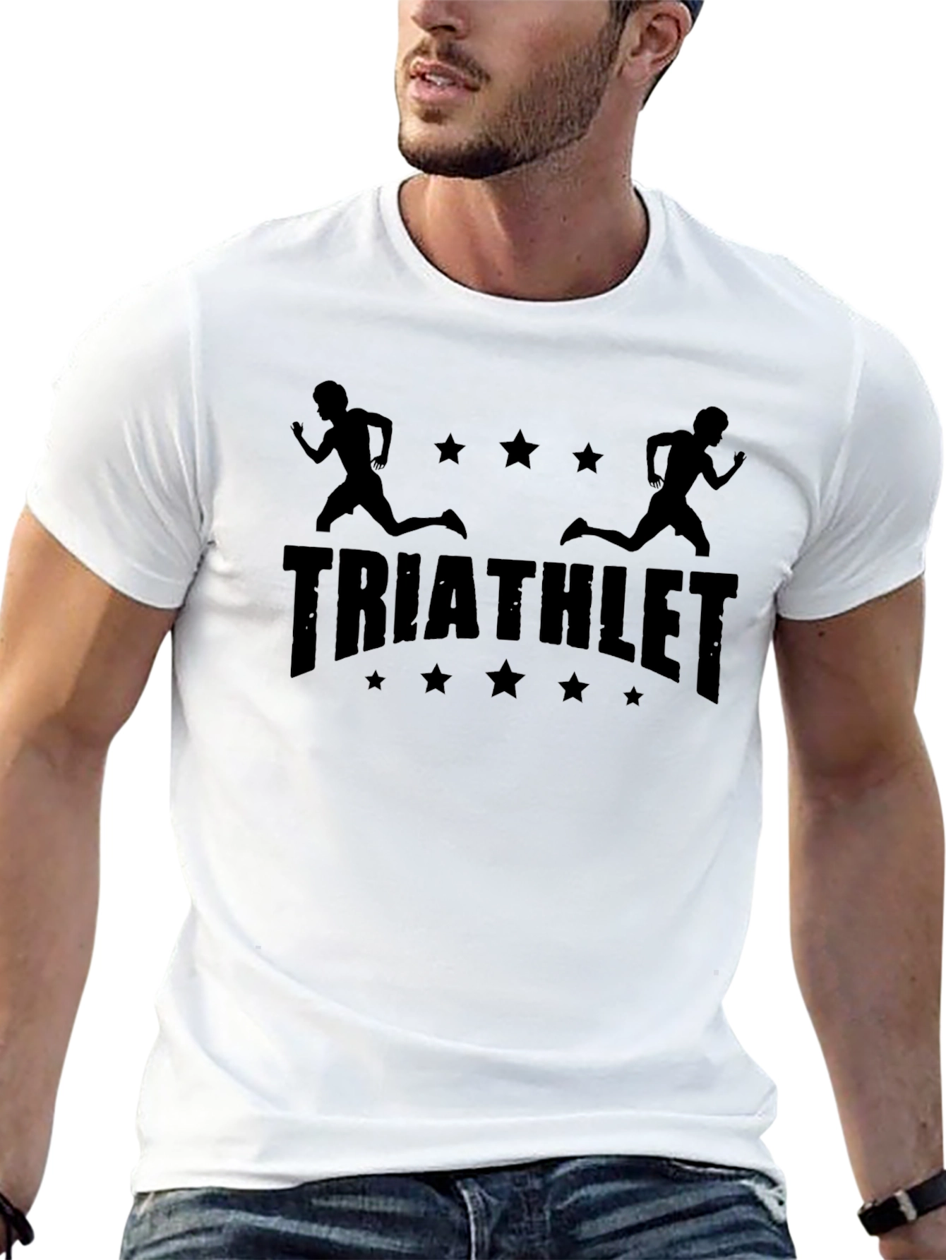 Triathlete Graphic Tee - Black Athletic Shirt