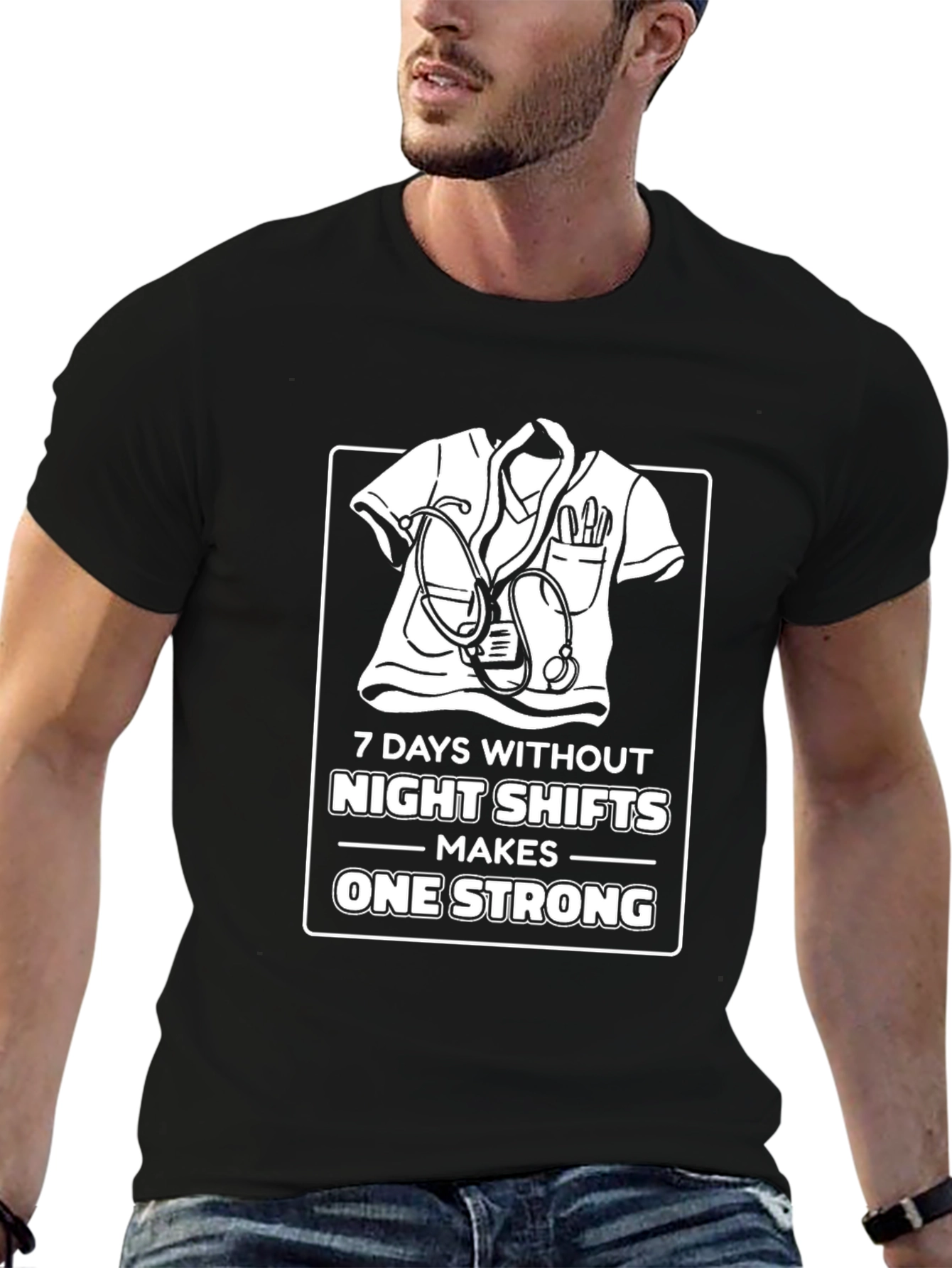 Night Shift Nurse T-Shirt - Strong and Dedicated