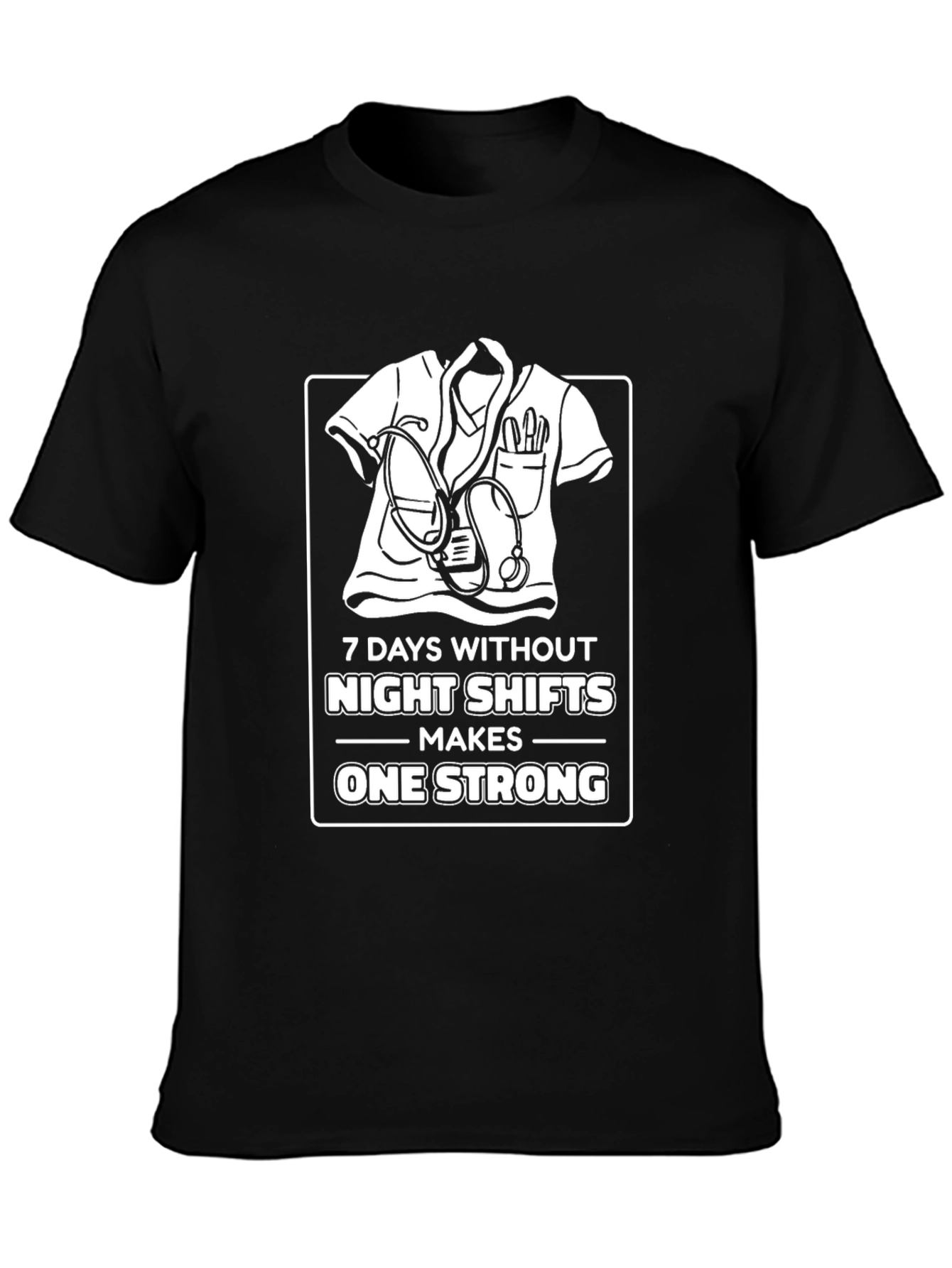 Night Shift Nurse T-Shirt - Strong and Dedicated