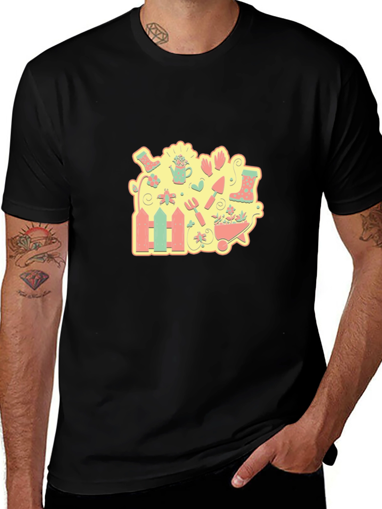Gardening Graphic Tee - Black