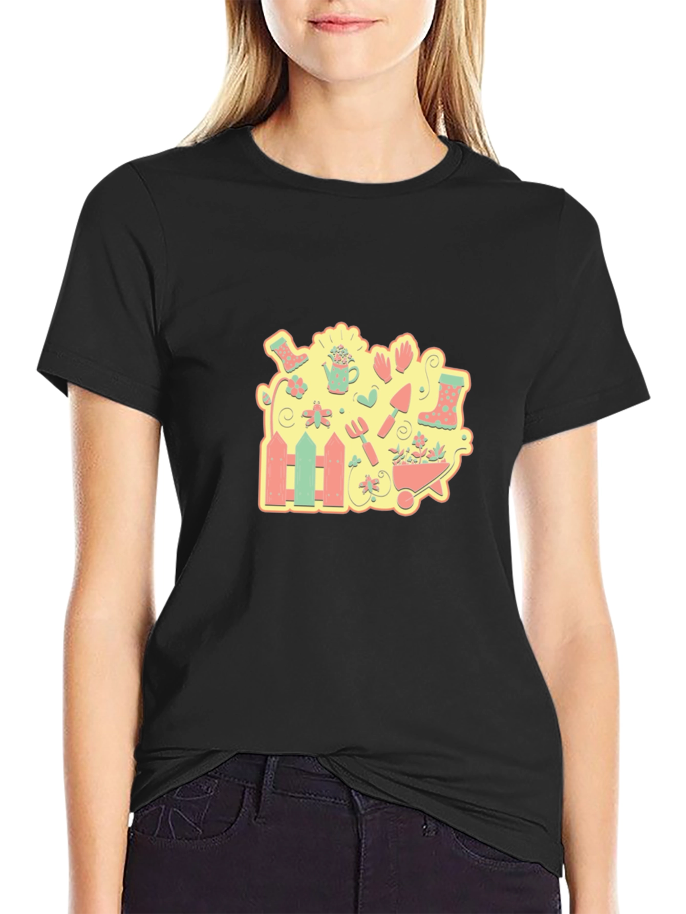 Gardening Graphic Tee - Black