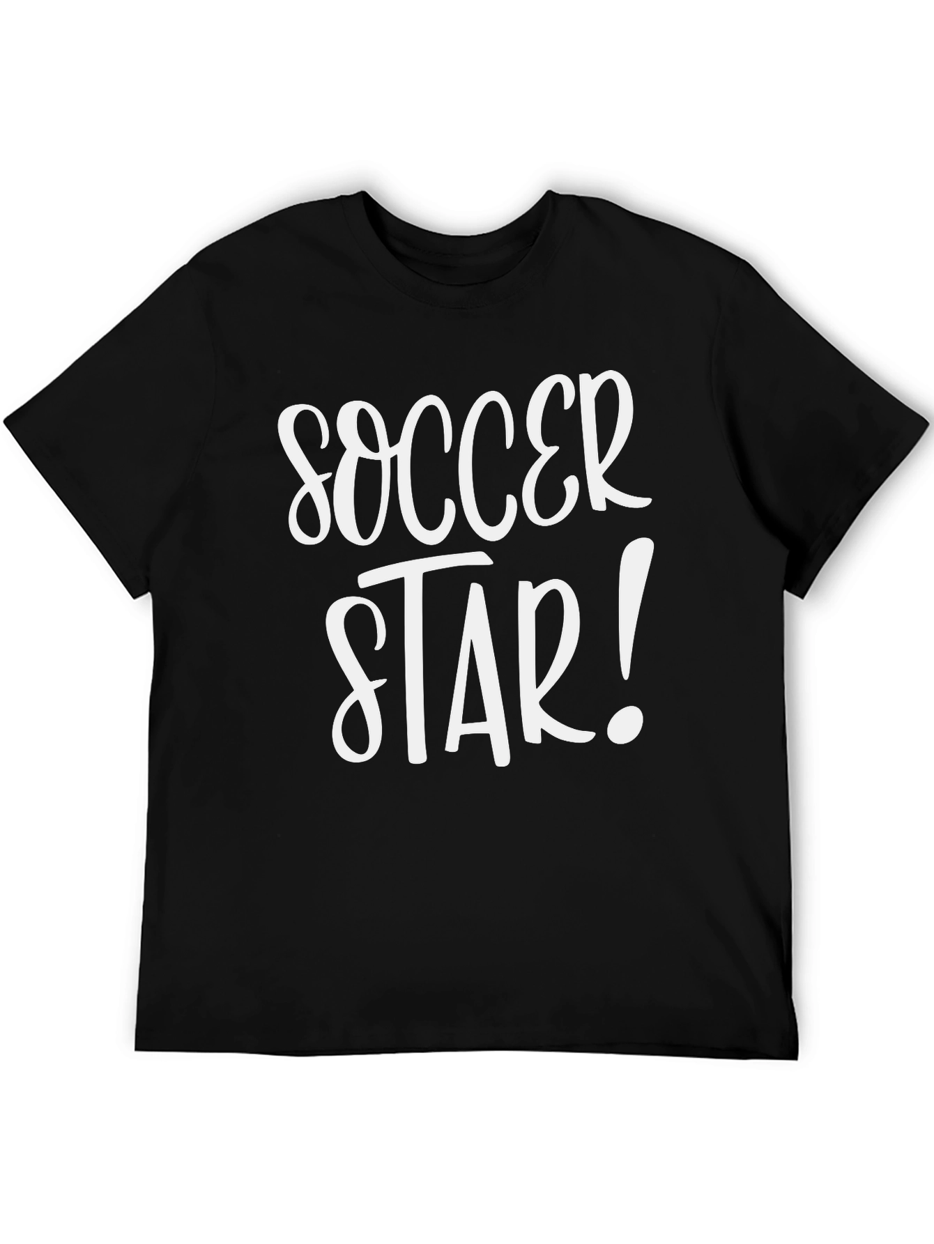 Soccer Star Graphic T-Shirt - Black