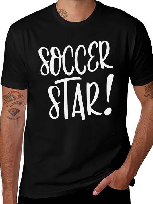 Soccer Star Graphic T-Shirt - Black