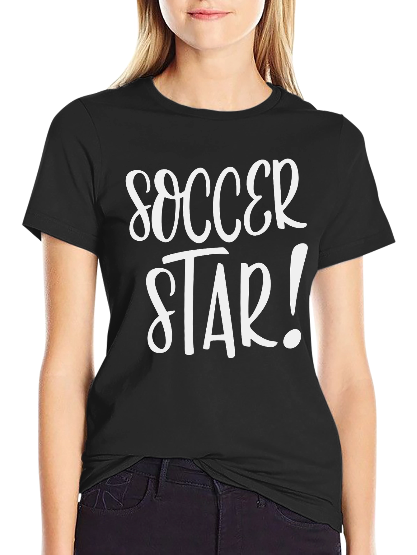 Soccer Star Graphic T-Shirt - Black